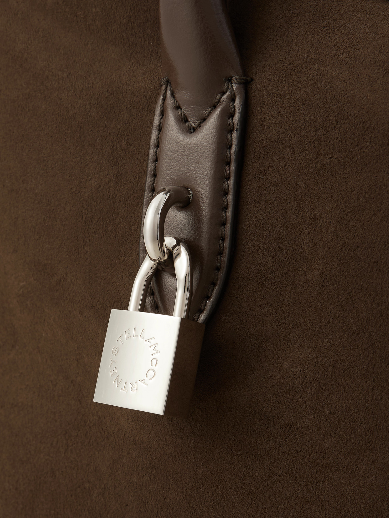 Stella Mccartney Ryder Faux Suede Crossbody Bag In Brown