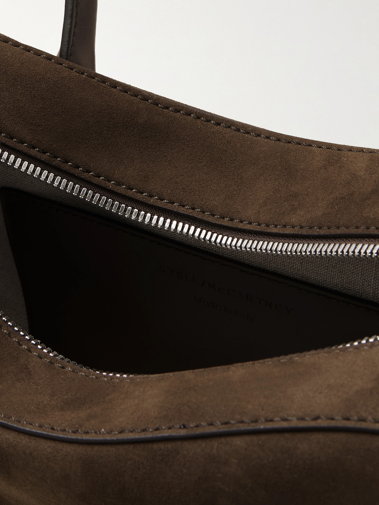 Stella Mccartney Ryder Faux Suede Crossbody Bag In Brown