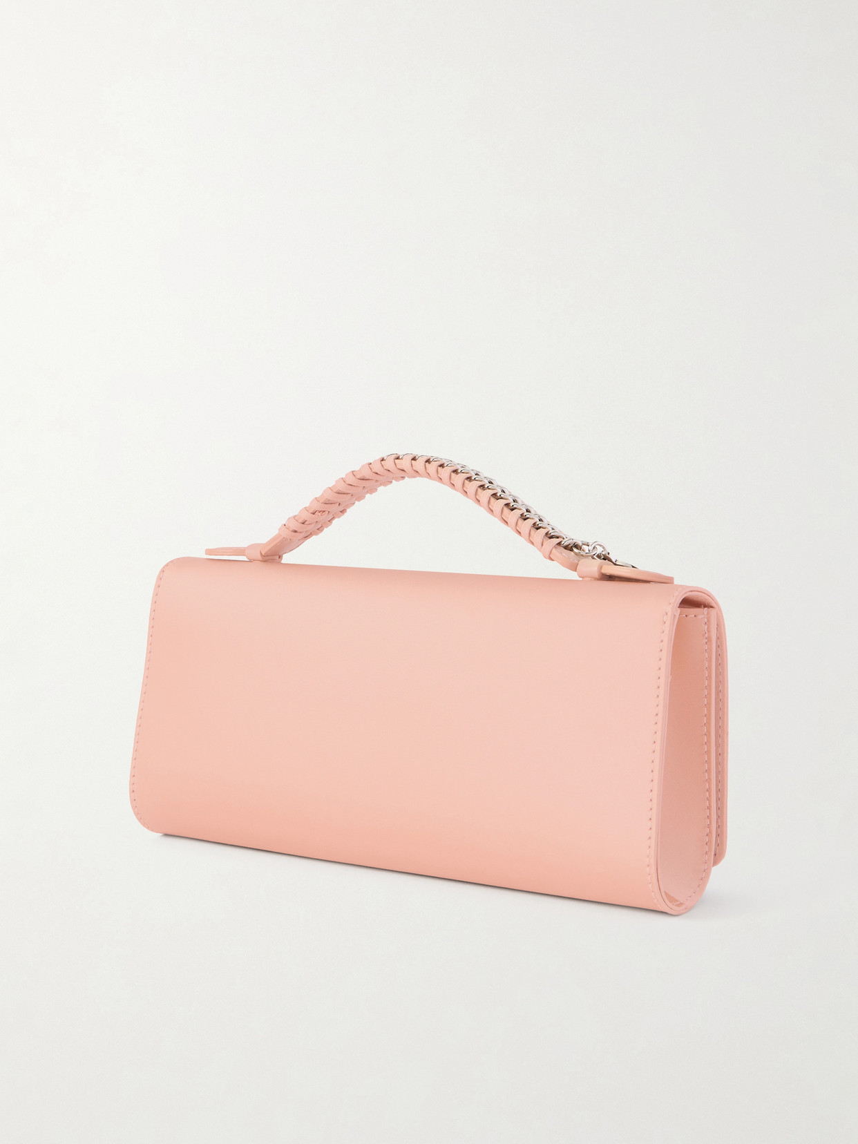 Stella Mccartney Satin Falabella Shoulder Bag Rectangular Top Handle In Pink