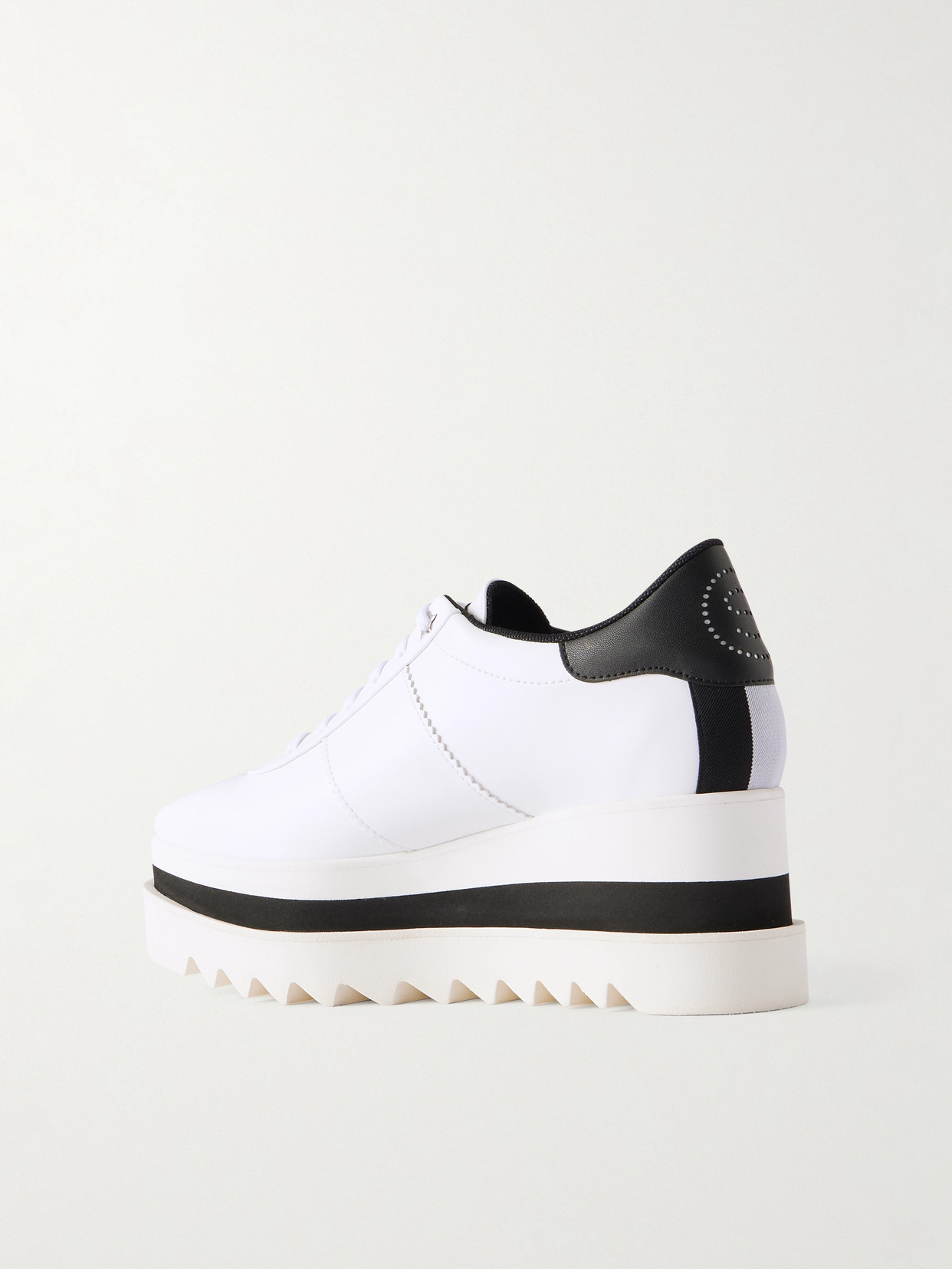 Stella Mccartney Modern Platform Sneakers With Round Toe Design In White