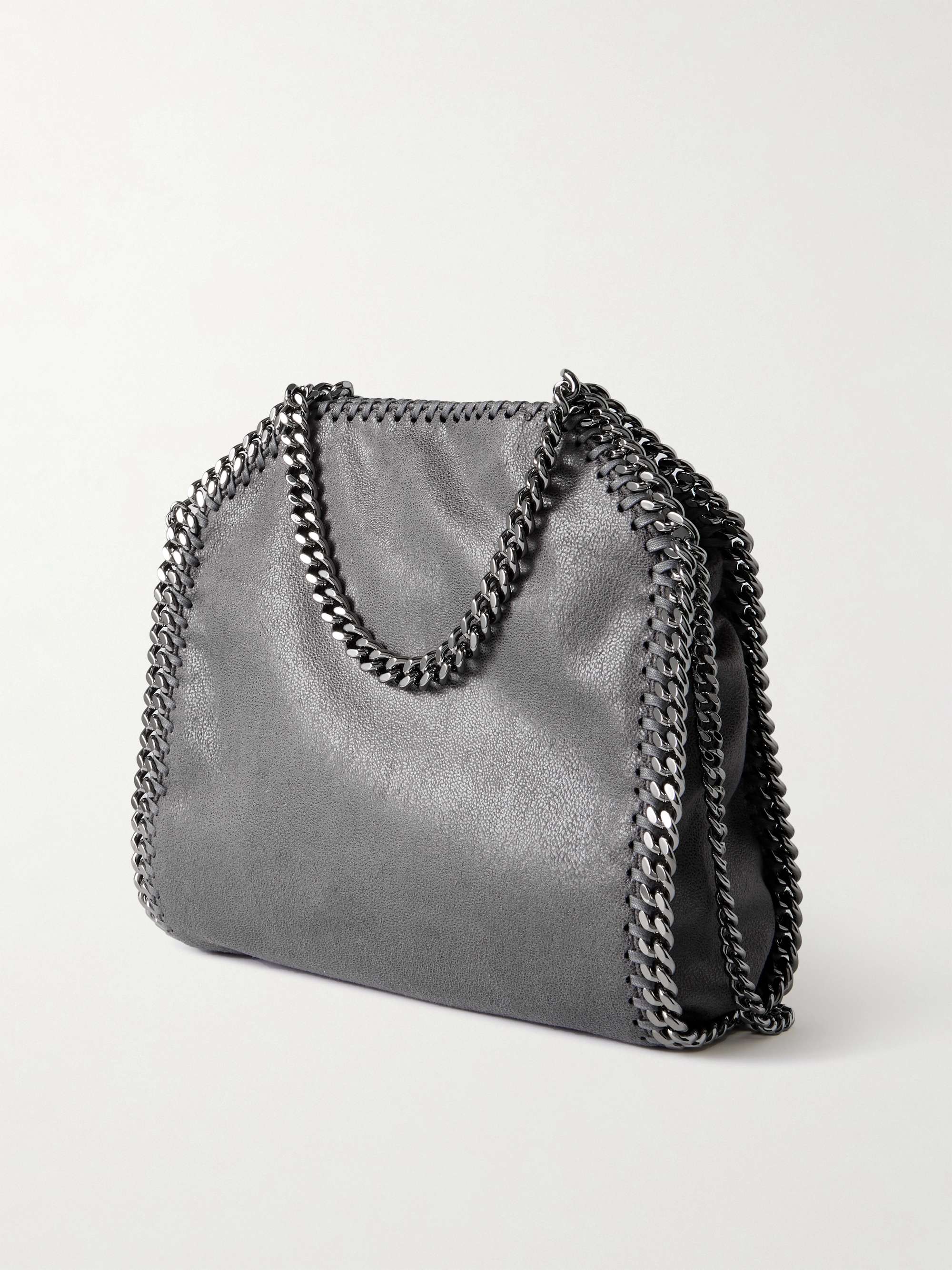 STELLA MCCARTNEY The Falabella mini faux brushed-leather shoulder bag