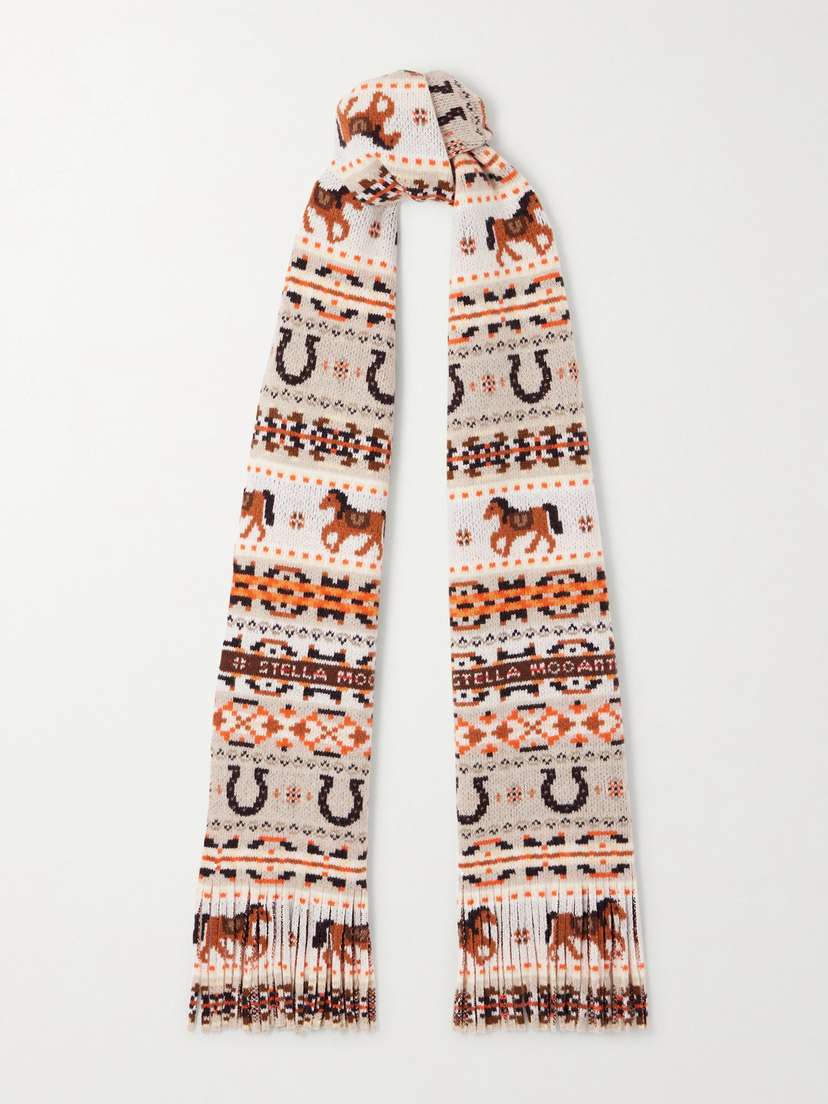 Stella McCartney Fringed Wool Scarf