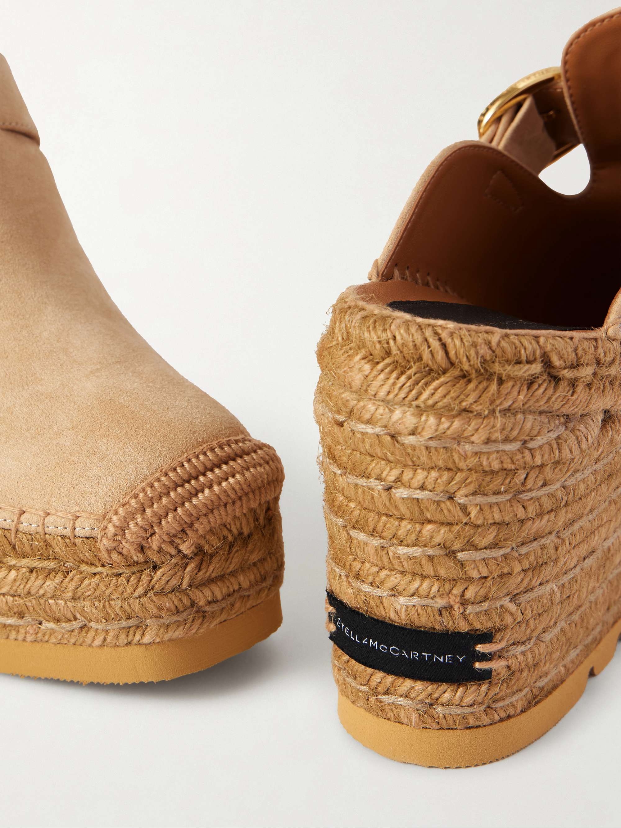 STELLA MCCARTNEY Gaia espadrille wedge clogs | NET-A-PORTER