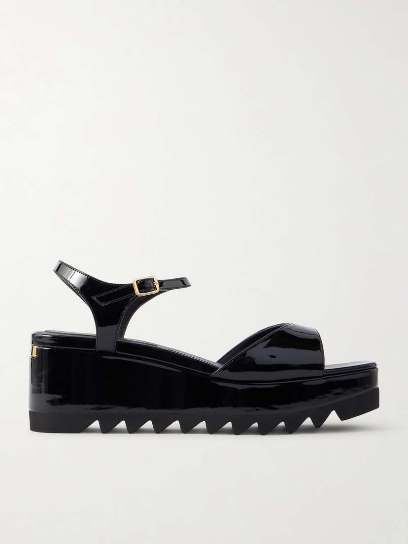 Stella McCartney Elyse Patent Platform Sandals