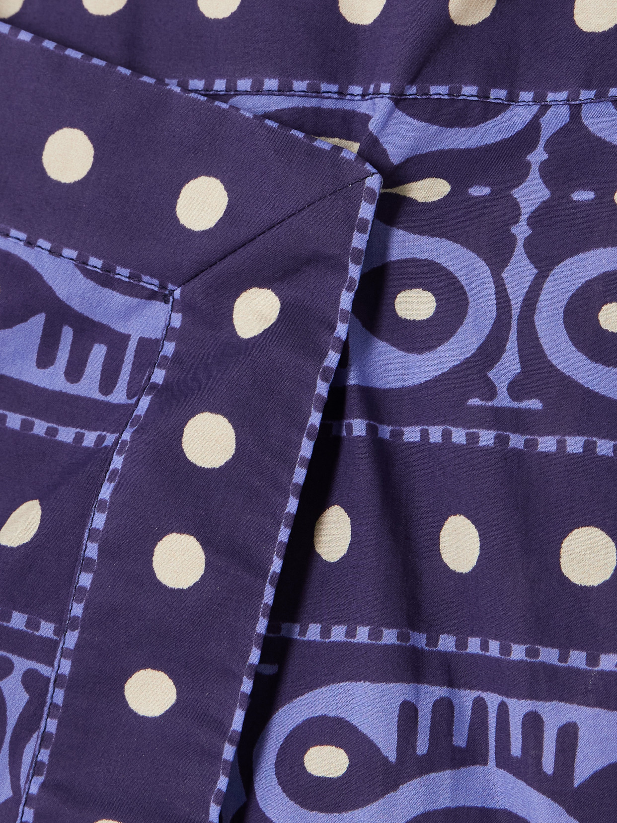 Hunting Roots Printed Cotton Mini Wrap Skirt
