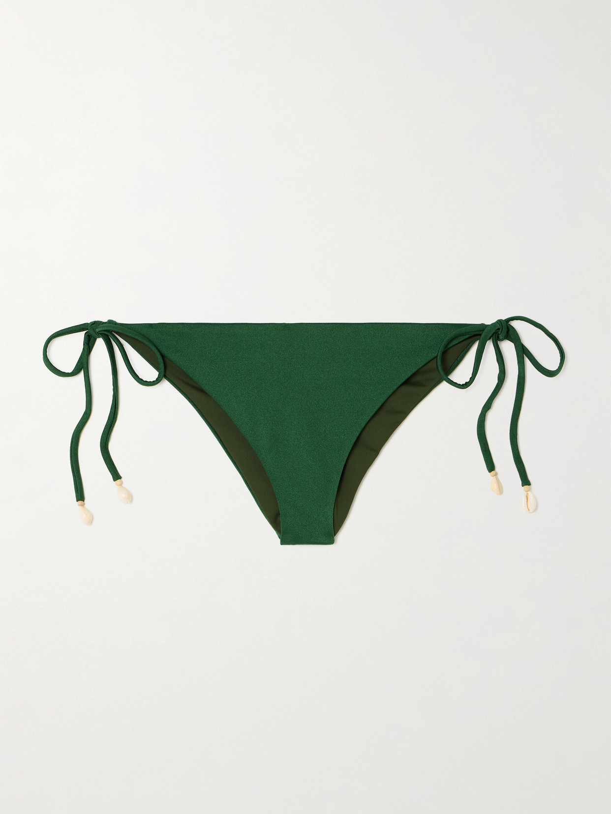Johanna Ortiz Sagrado Embellished Bikini Briefs In Green