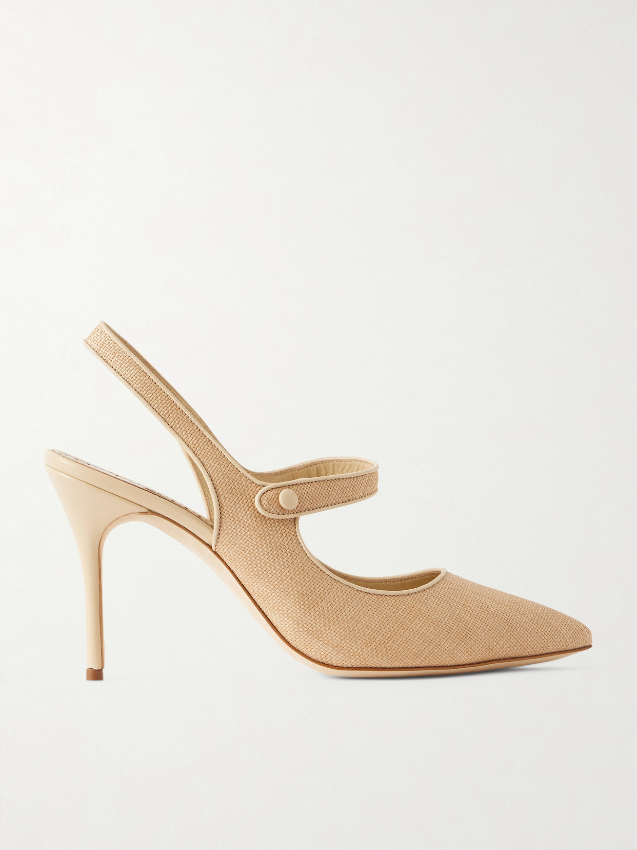 Manolo Blahnik Campari 90 Suede Slingback Pumps In Brown