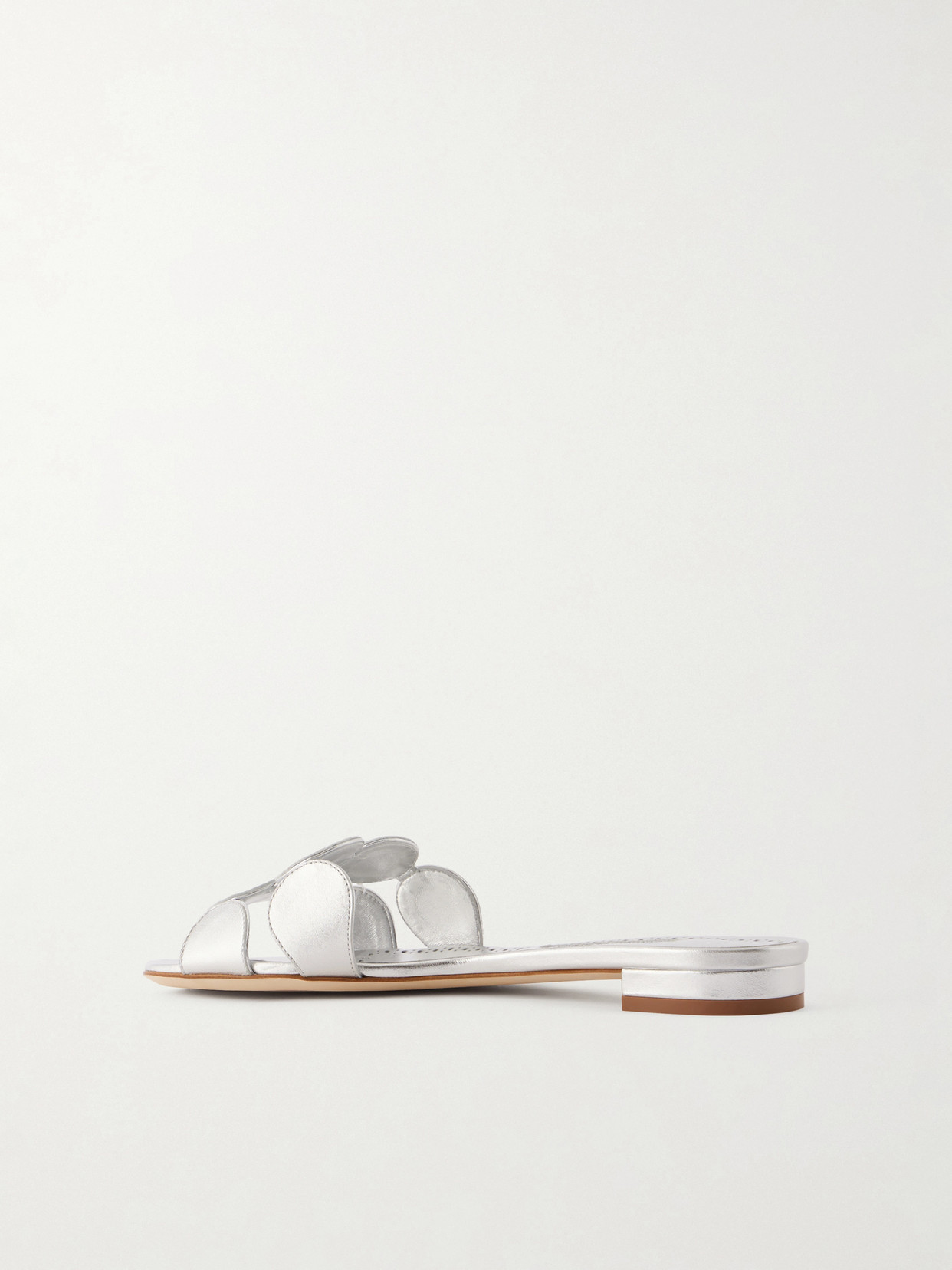 Haribalmu 10 Cutout Metallic-Leather Slides