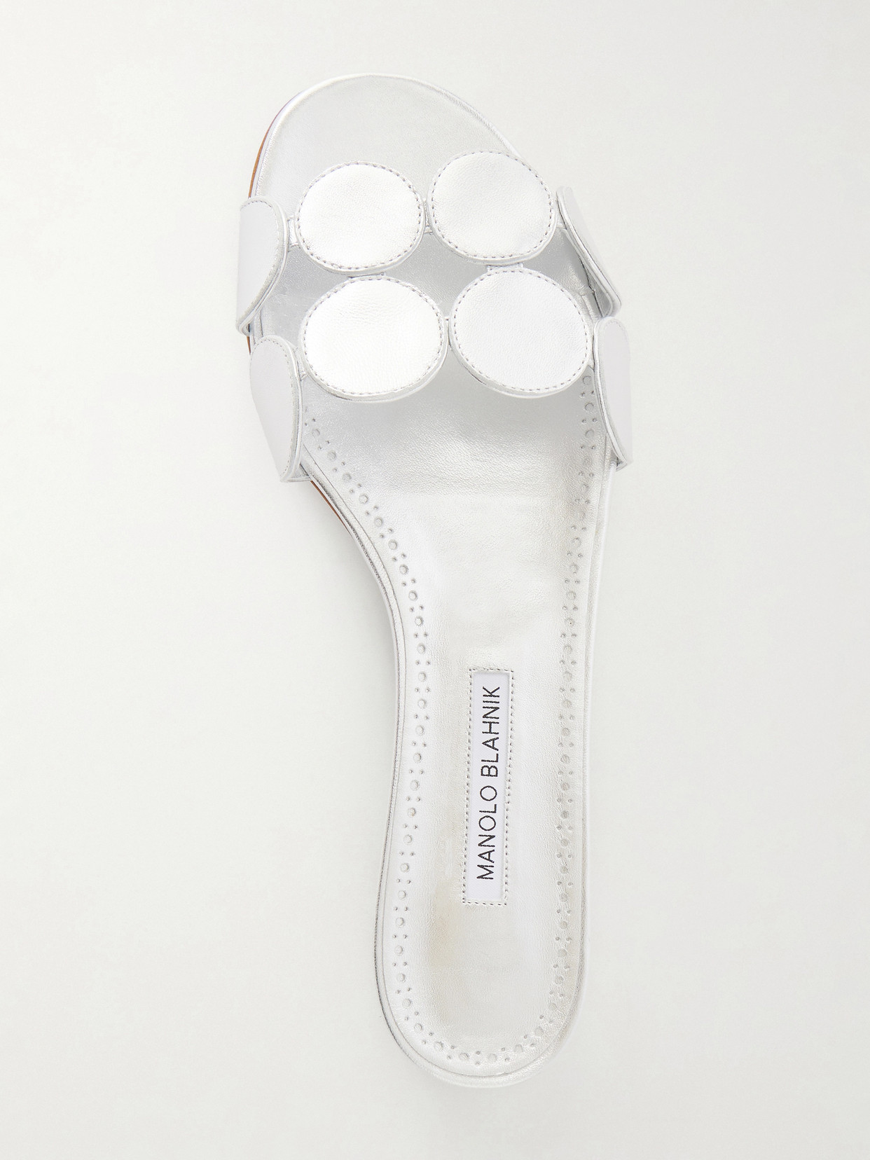 Haribalmu 10 Cutout Metallic-Leather Slides