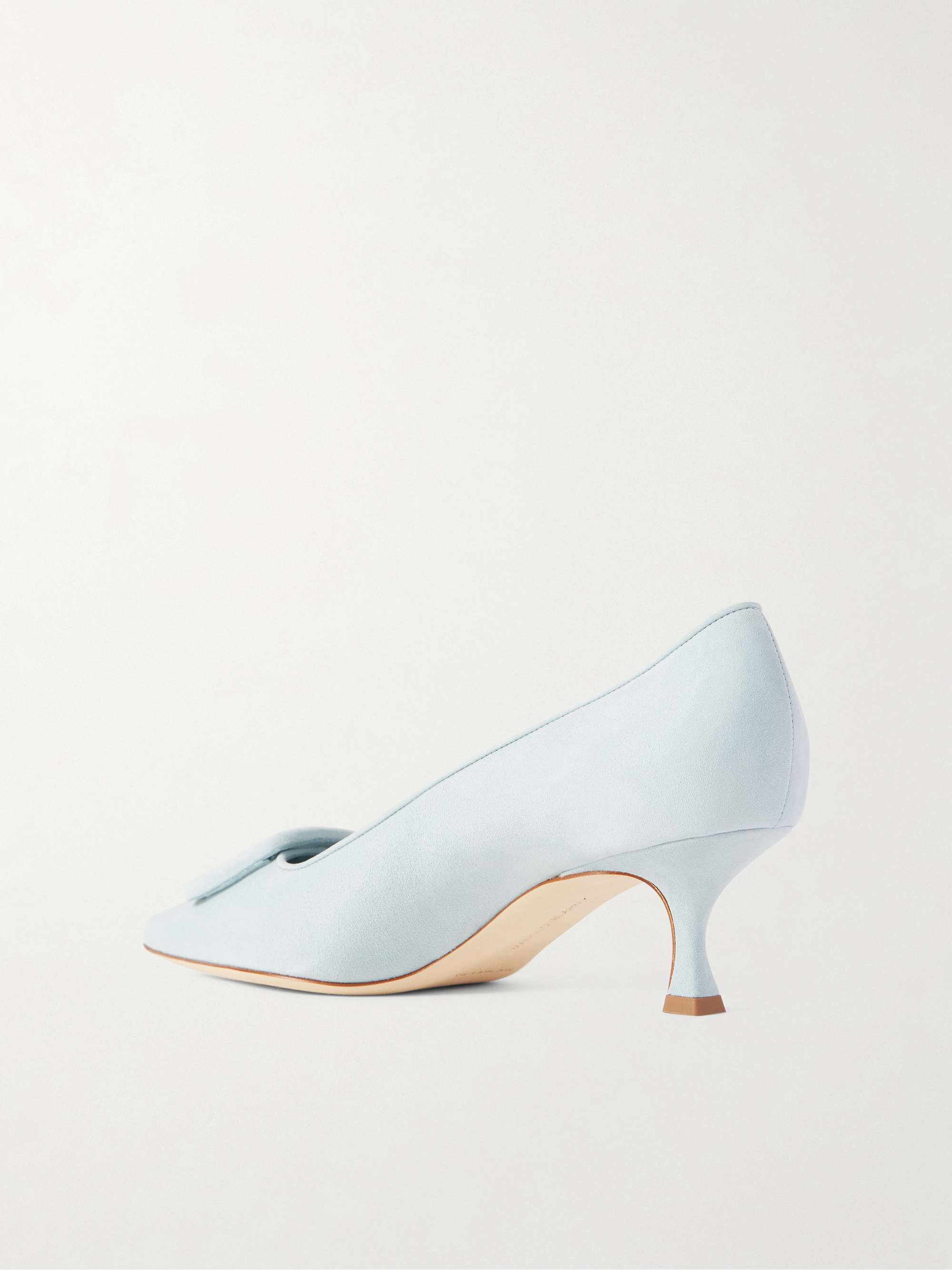 MANOLO BLAHNIK Maysale 50 buckled suede pumps