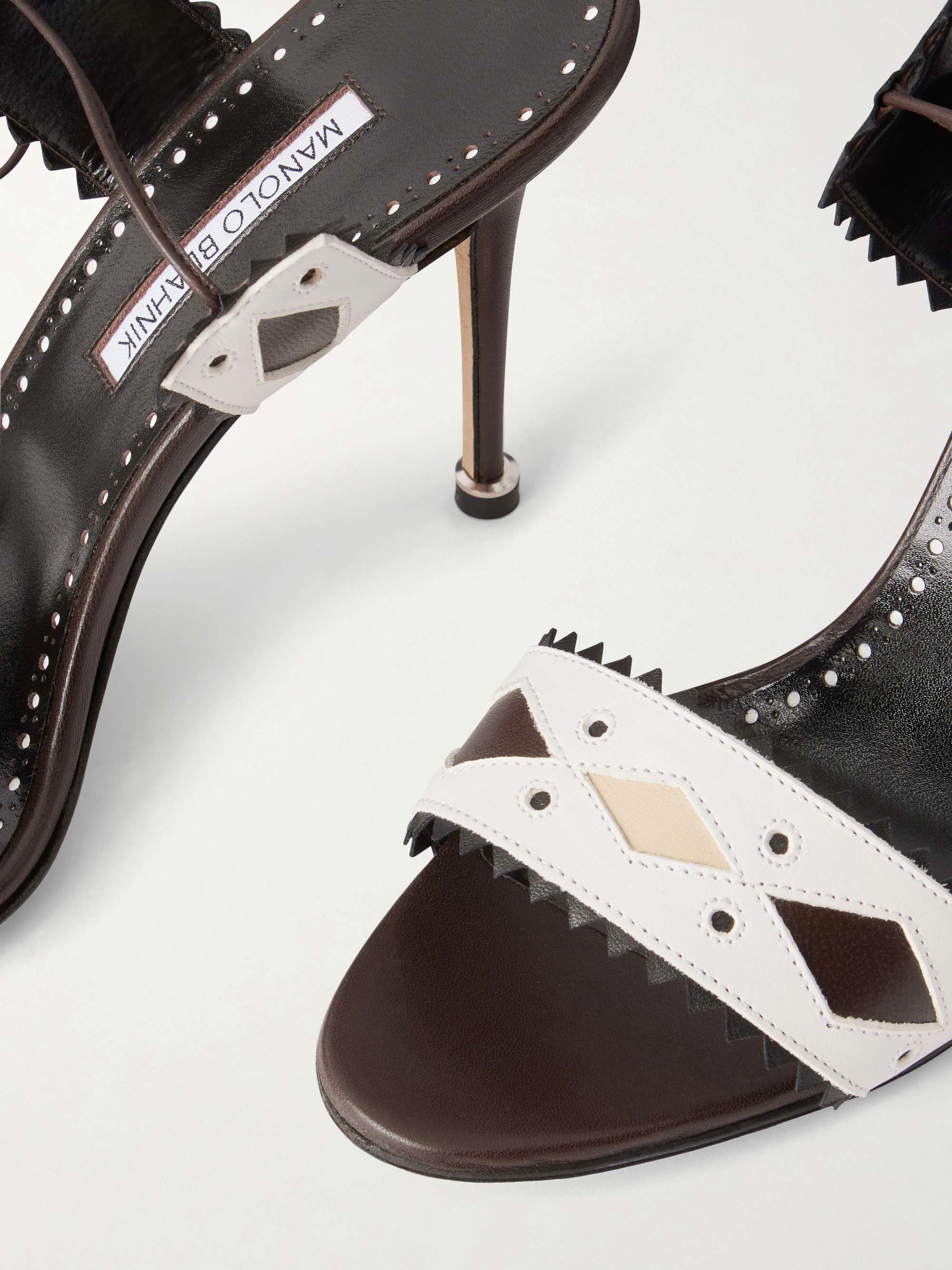 MANOLO BLAHNIK Renti 105 leather sandals | NET-A-PORTER