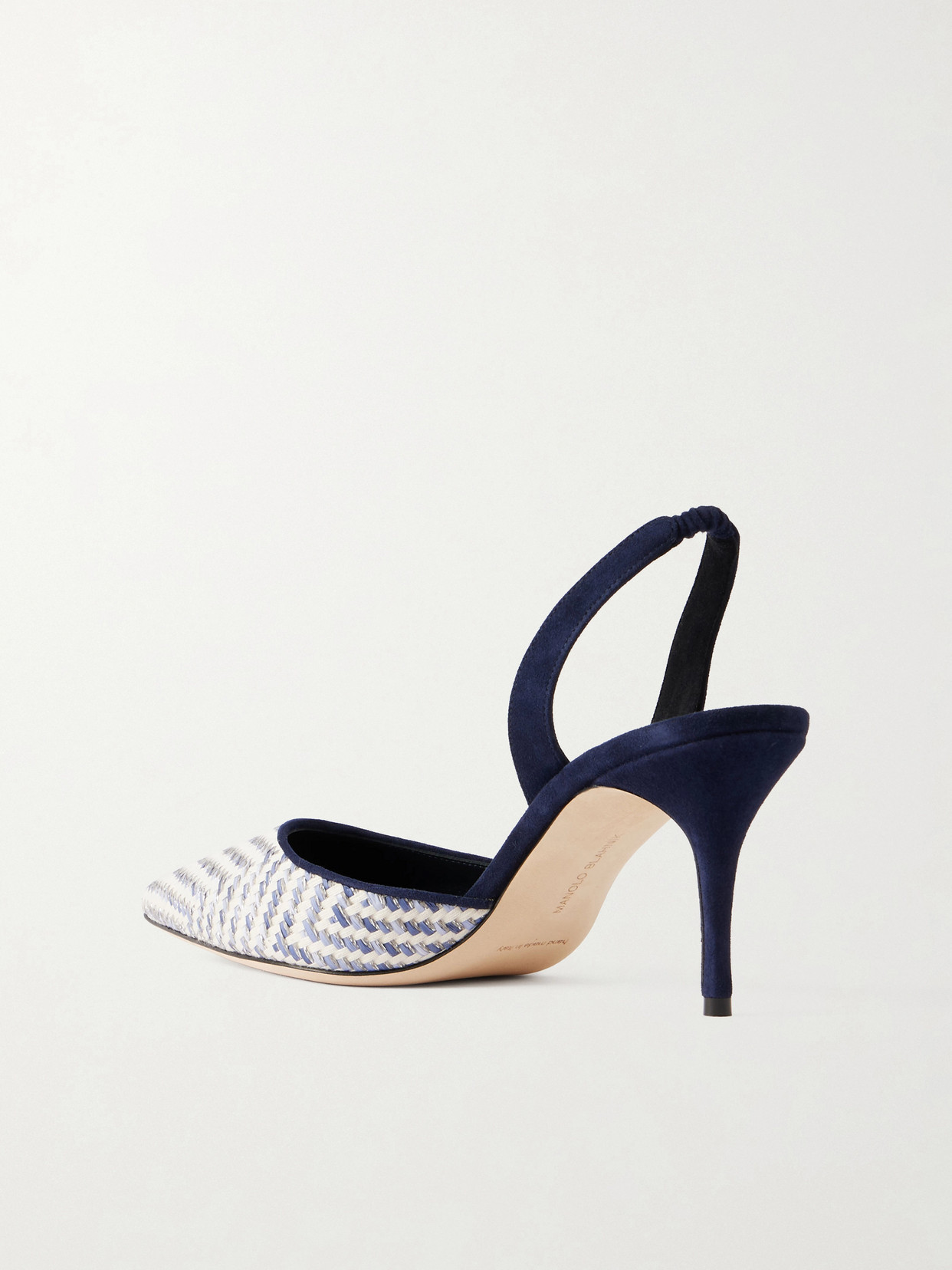 Carolyne 70 Raffia Slingback