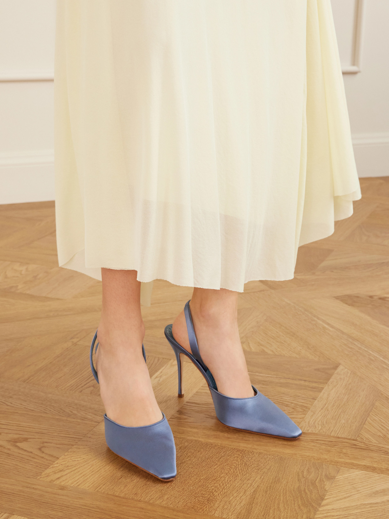 Borelapla 105 Satin Slingback Pumps