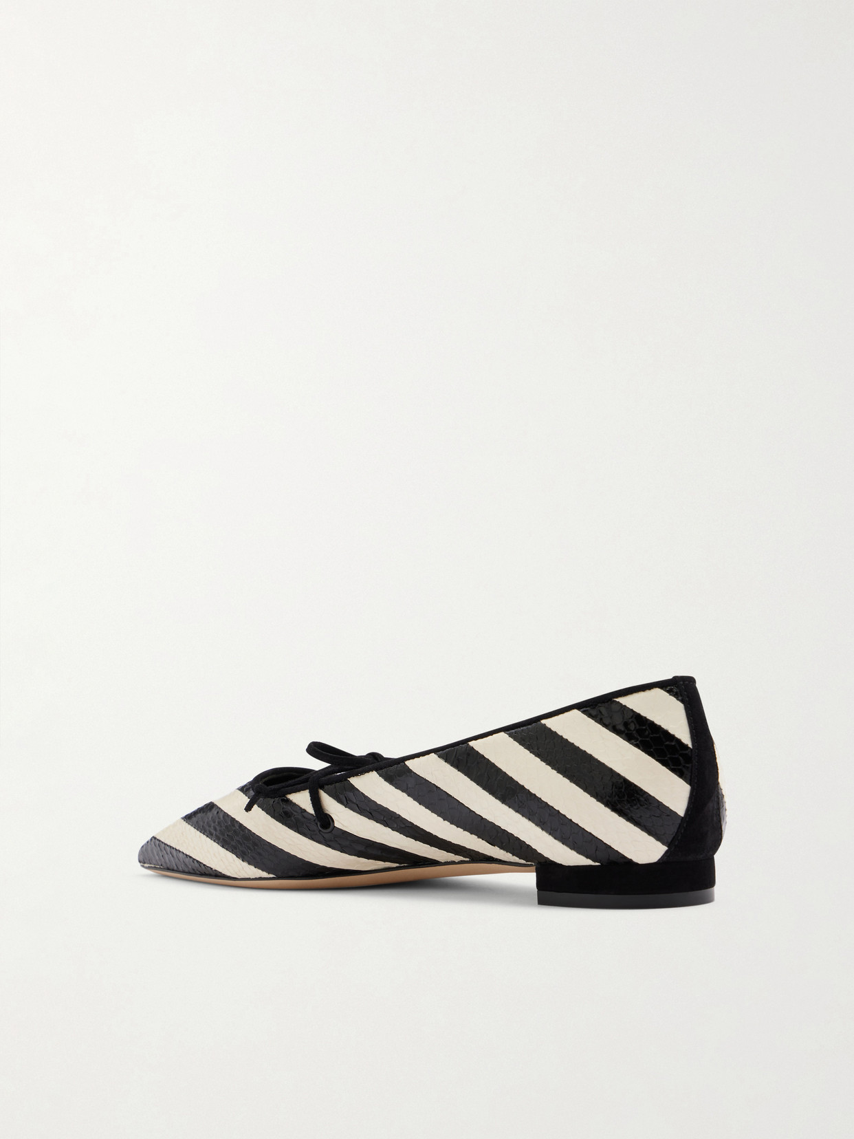 Federica Striped Snake Ballet Flats