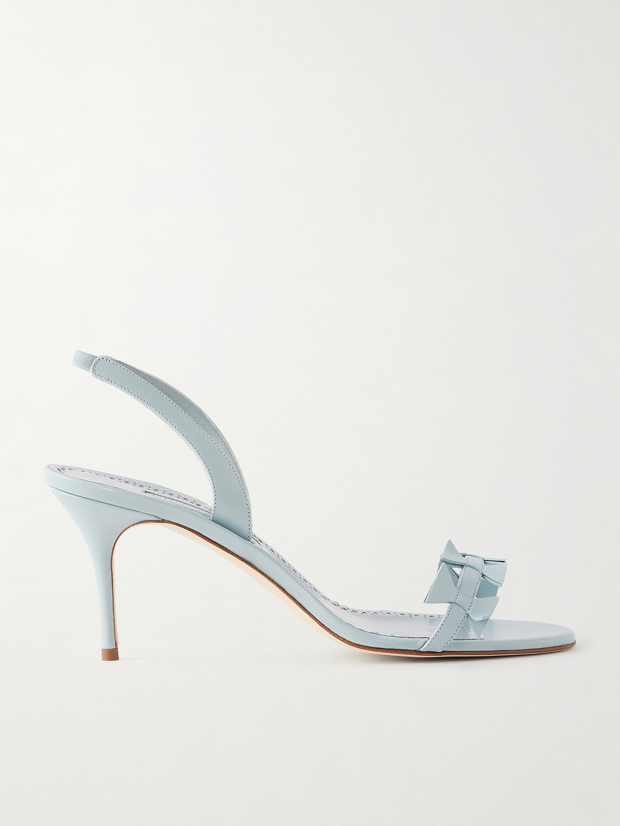 Manolo Blahnik Cigaurasli 70 Leather Sandals In Blue