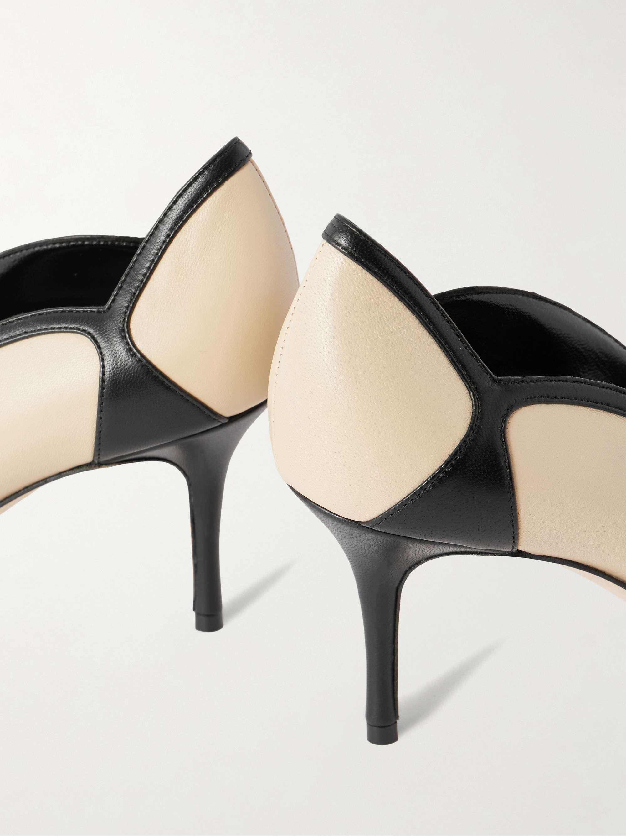 MANOLO BLAHNIK Ruvian 70 leather pumps | NET-A-PORTER