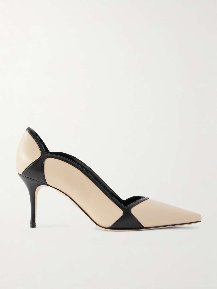 Manolo Blahnik Ruvian 70 Leather Pumps