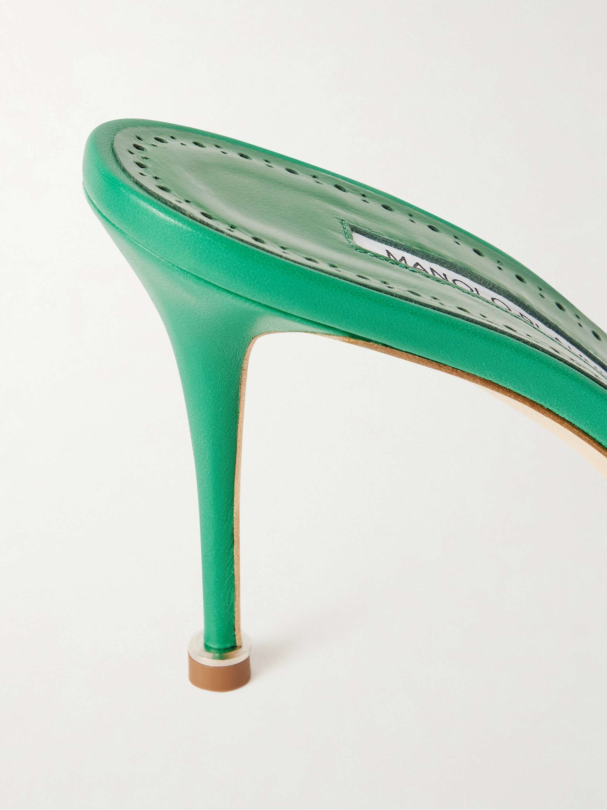 MANOLO BLAHNIK Larache 90 suede mules | NET-A-PORTER