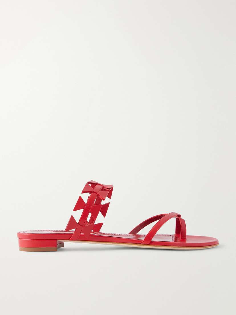 Manolo Blahnik Maura Leather Sandals