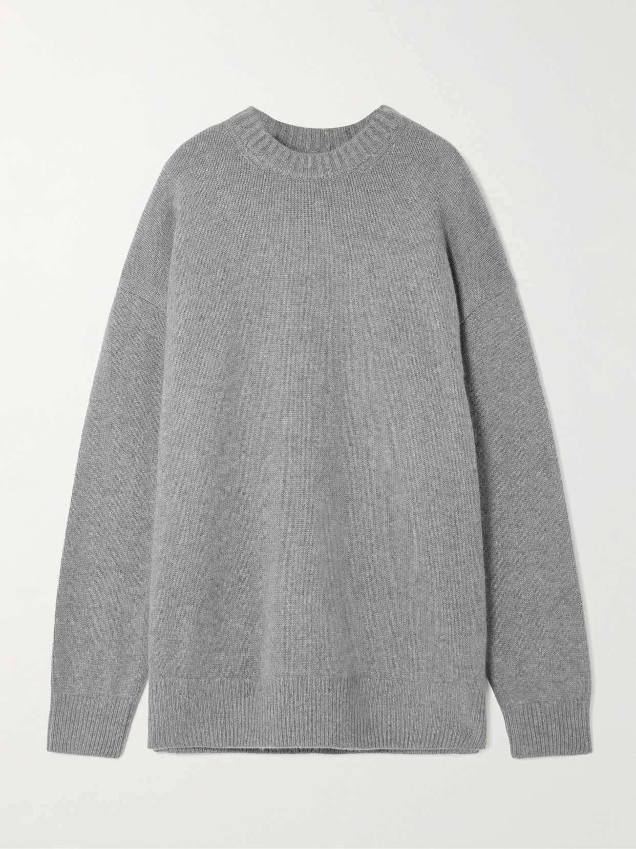 Skims Oversized Cashmere Sweater In Gray