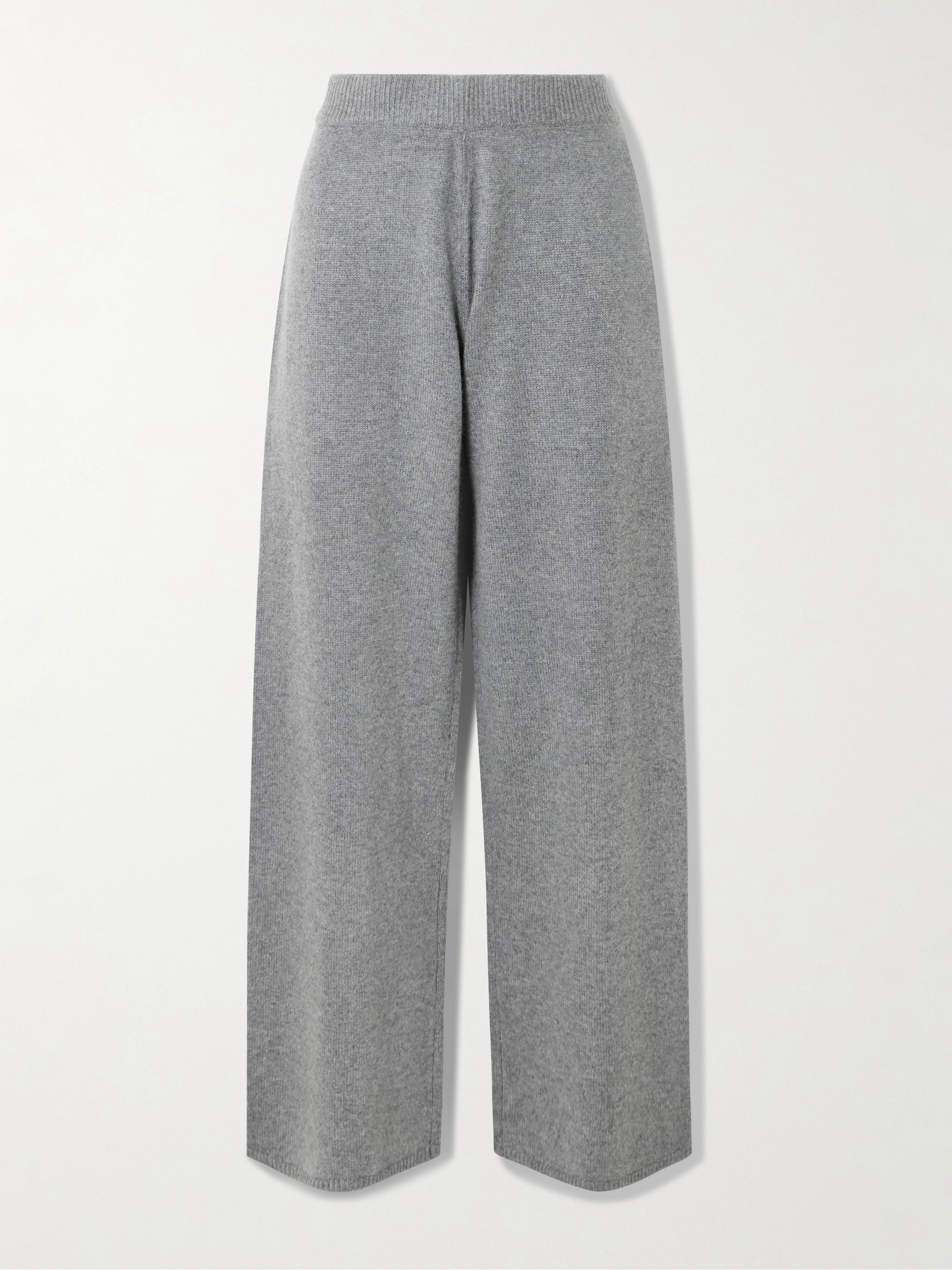 Skims Cashmere knitted wide-leg pants - Dark Heather Gray