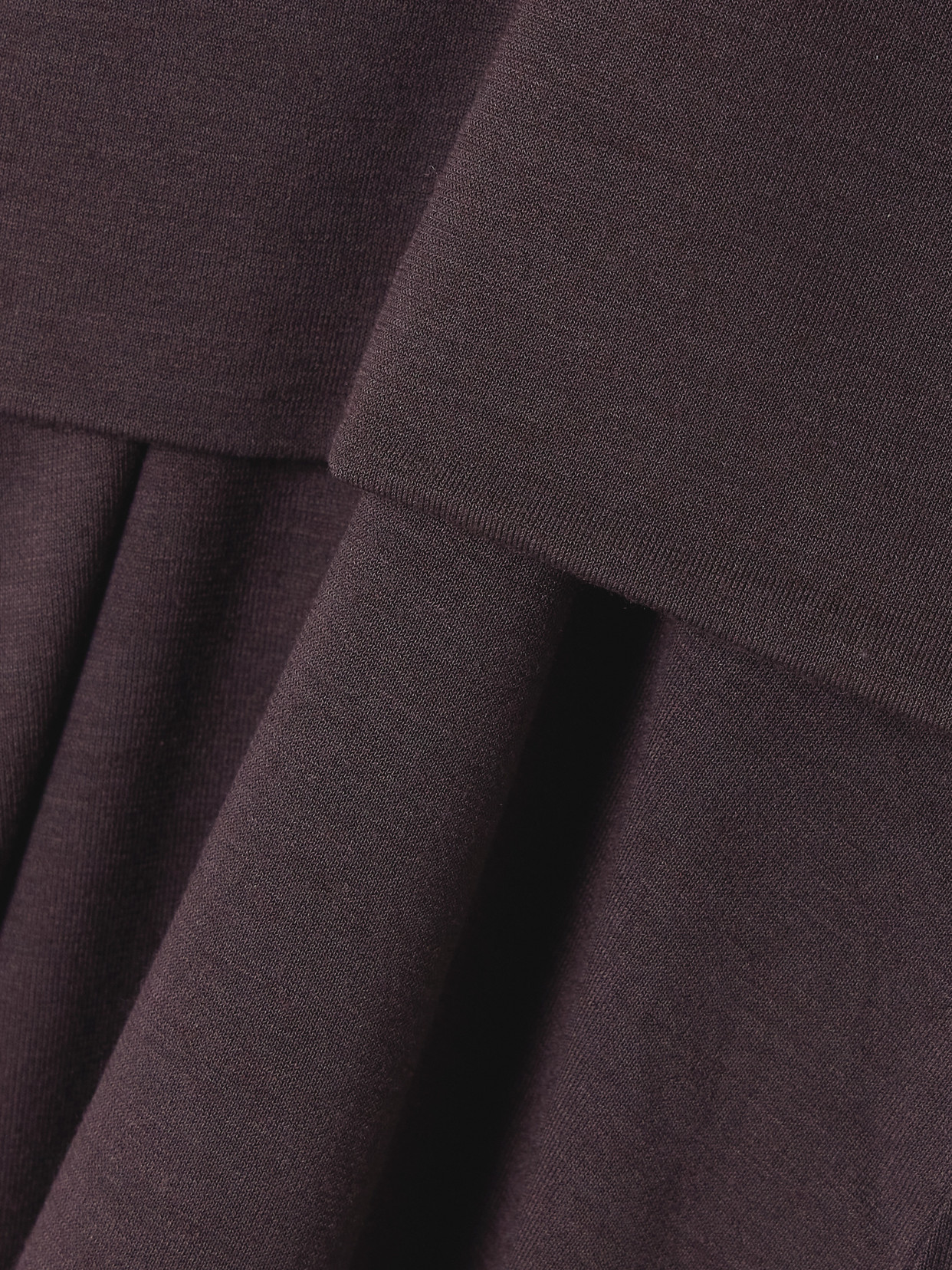Skims Sheer Modal-blend Off-shoulder Long-sleeve Top In Purple