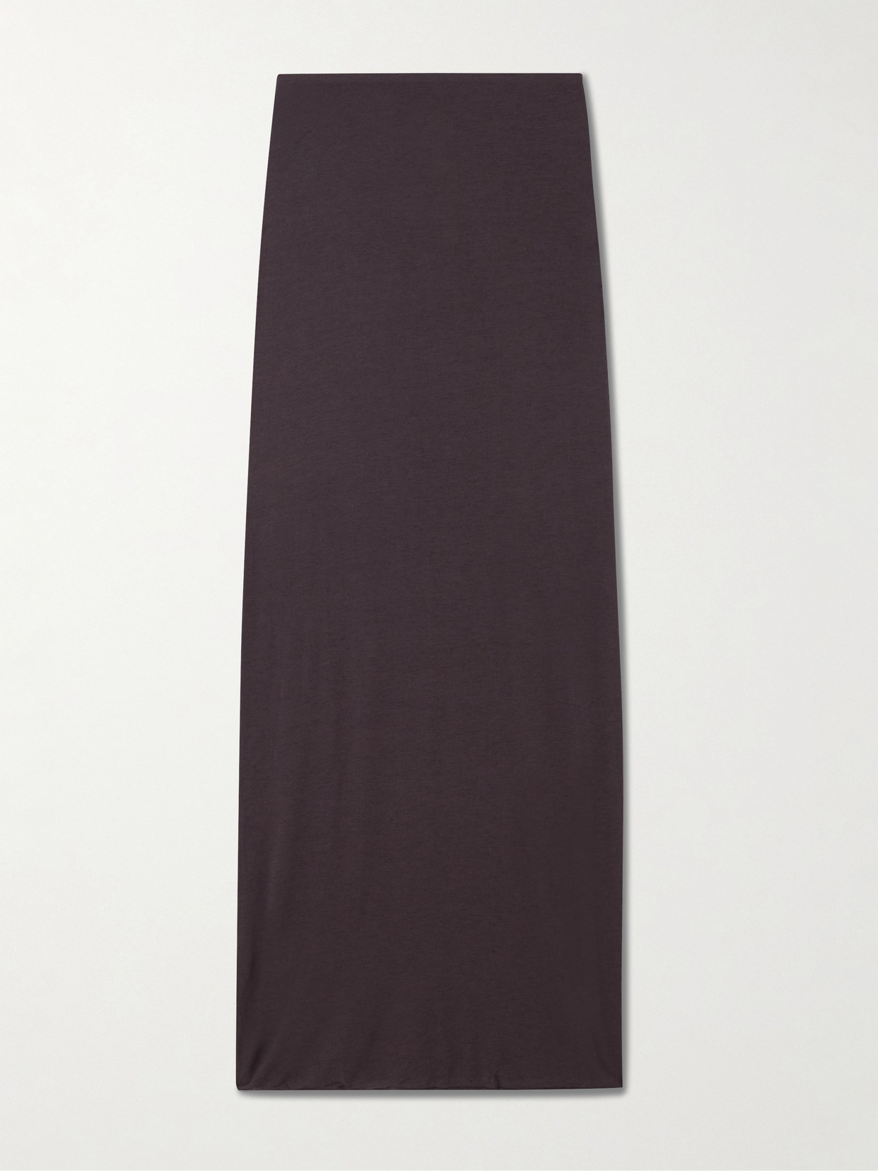 Skims Sheer Modal-blend Long Skirt In Brown