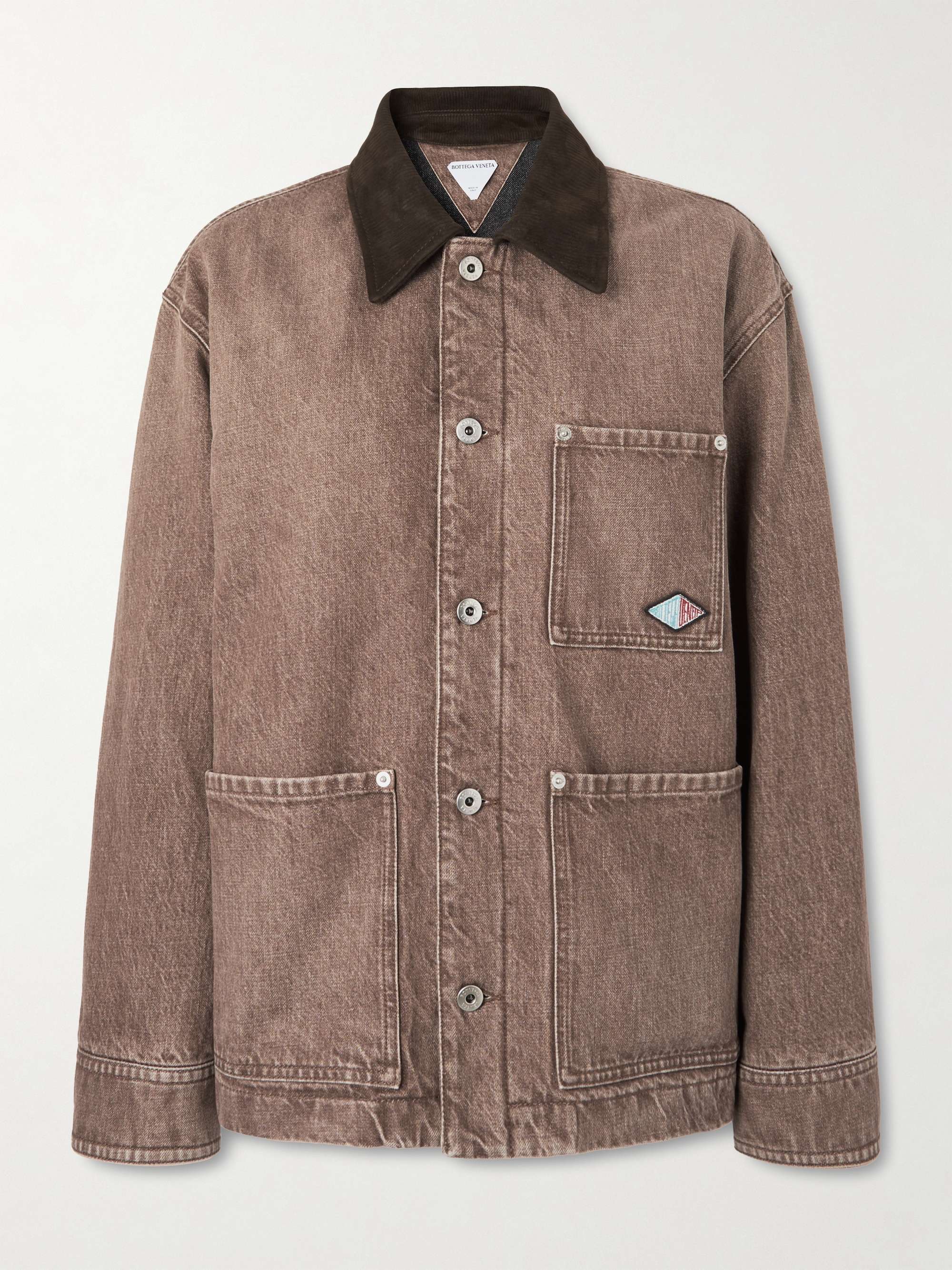 BOTTEGA VENETA デニムジャケット スエードトリム アップリケ