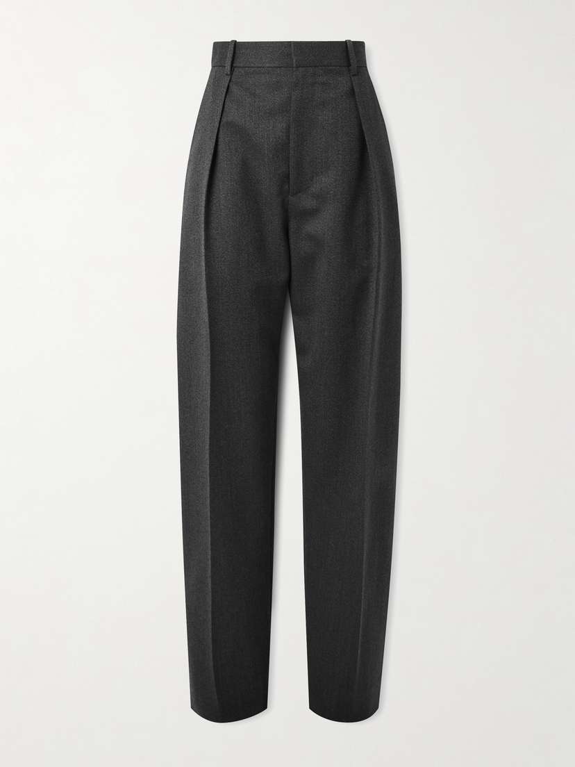 Bottega Veneta Pleated Wool-twill Tapered Pants