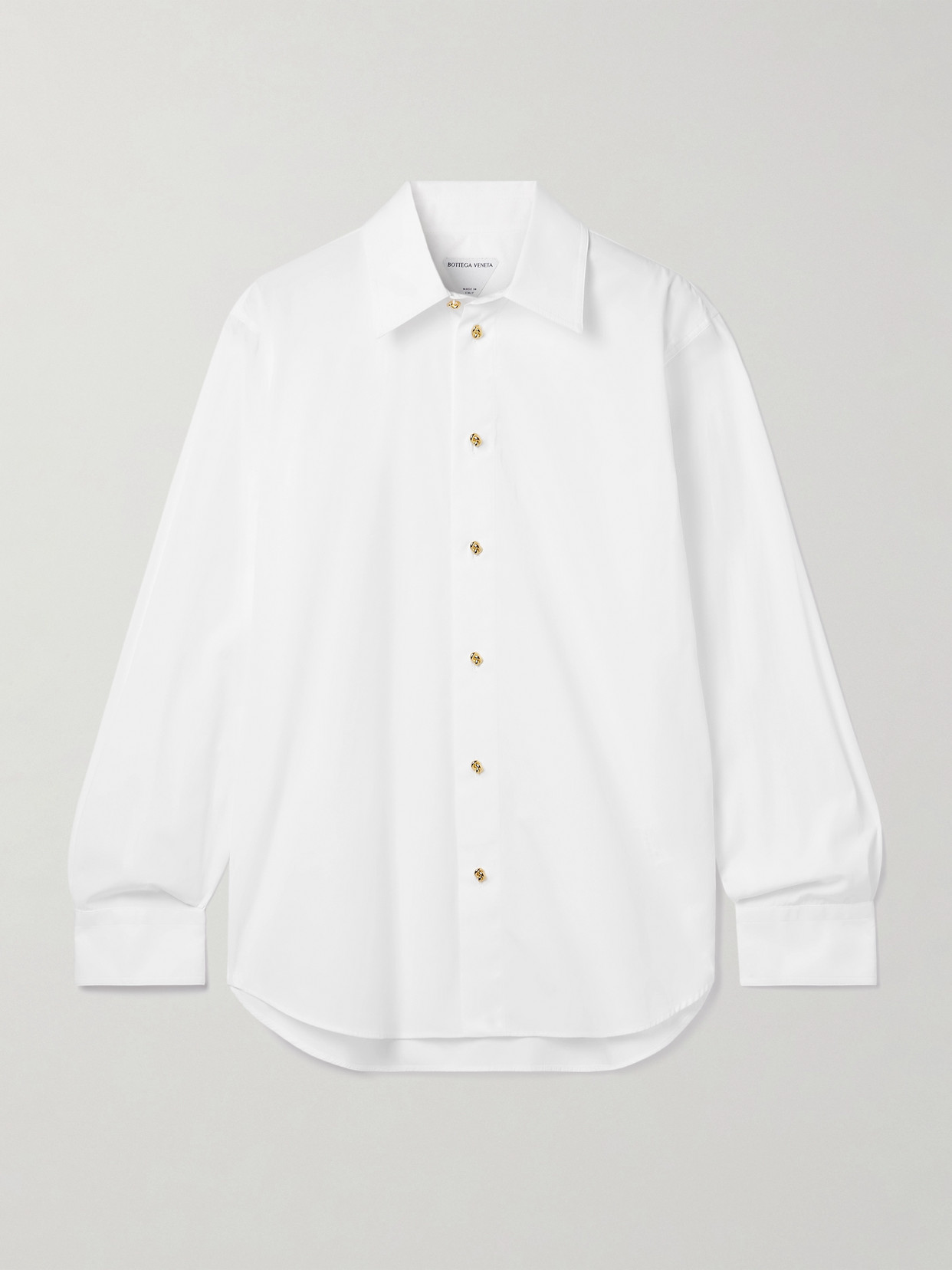 Bottega Veneta Cotton-poplin Shirt In White