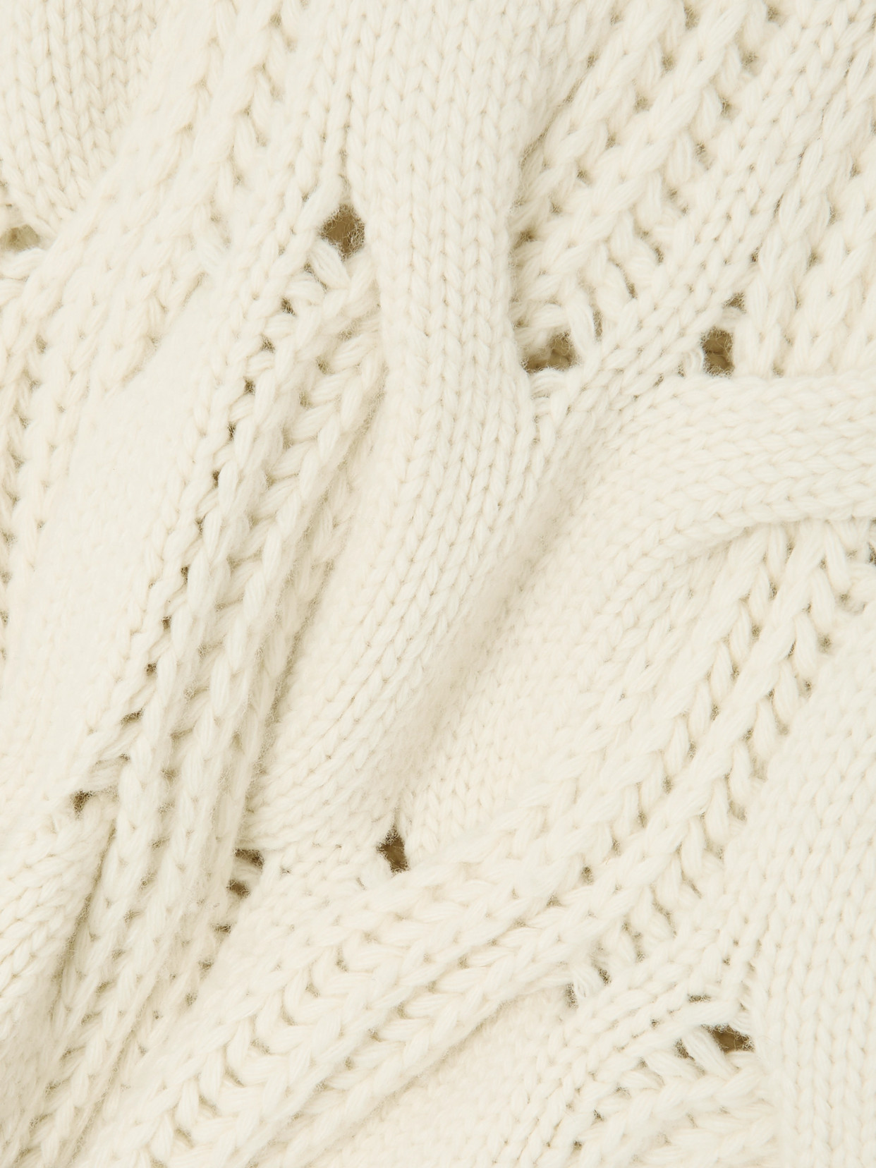 Cropped Cable-Knit Sweater