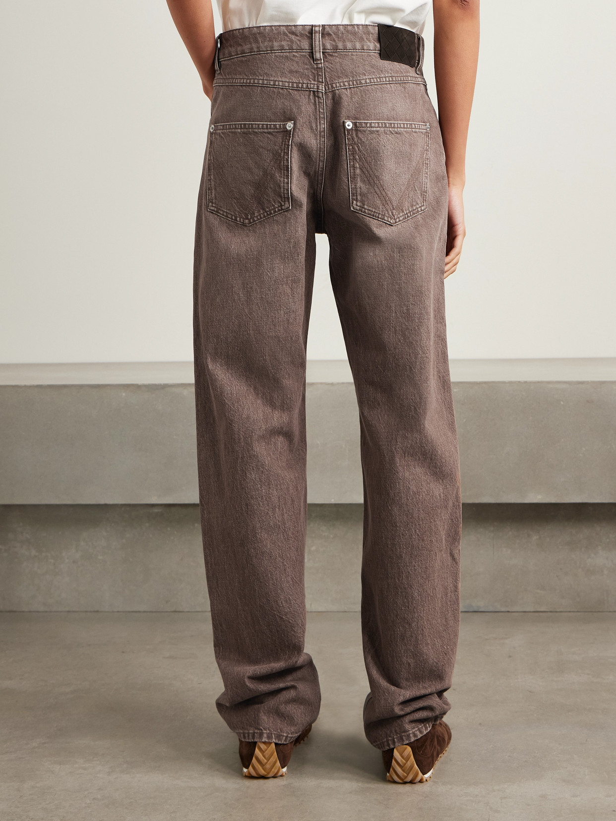 Bottega Veneta Cargo Style Jeans Featuring Multiple Pockets In Brown