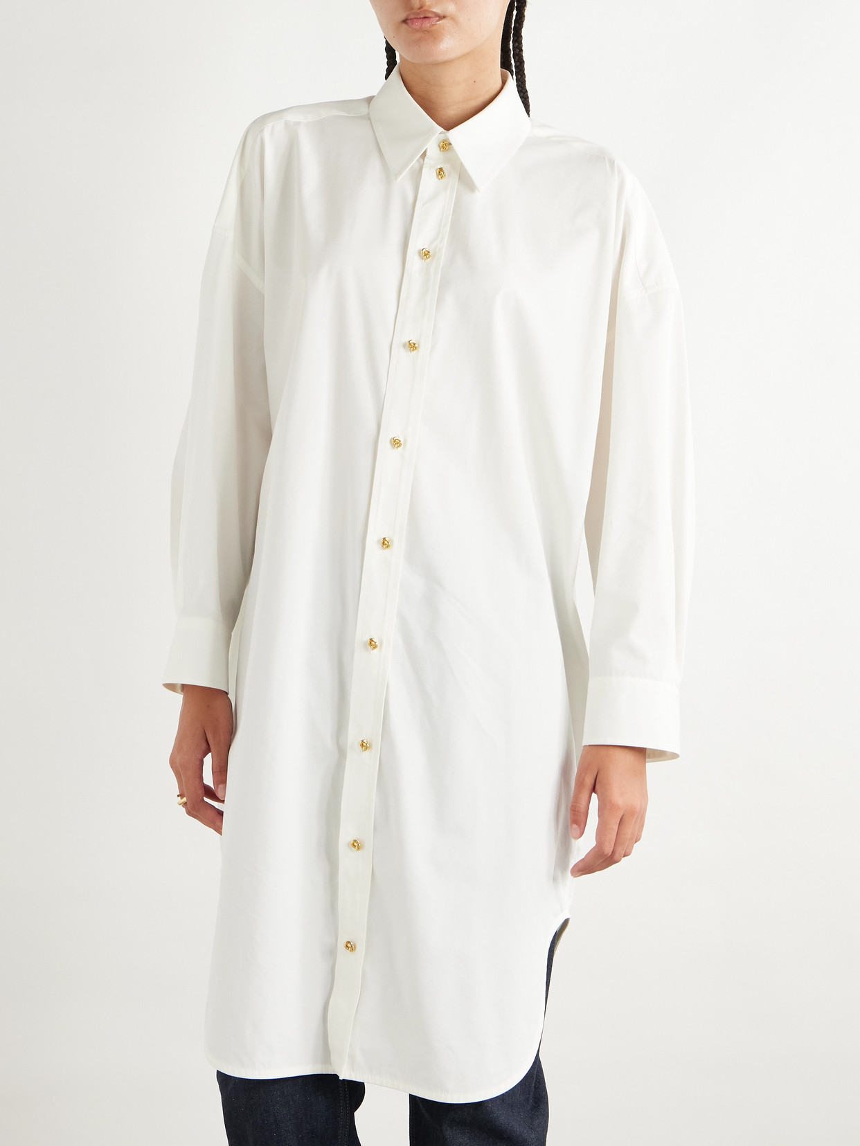 Cotton-Blend Poplin Tunic