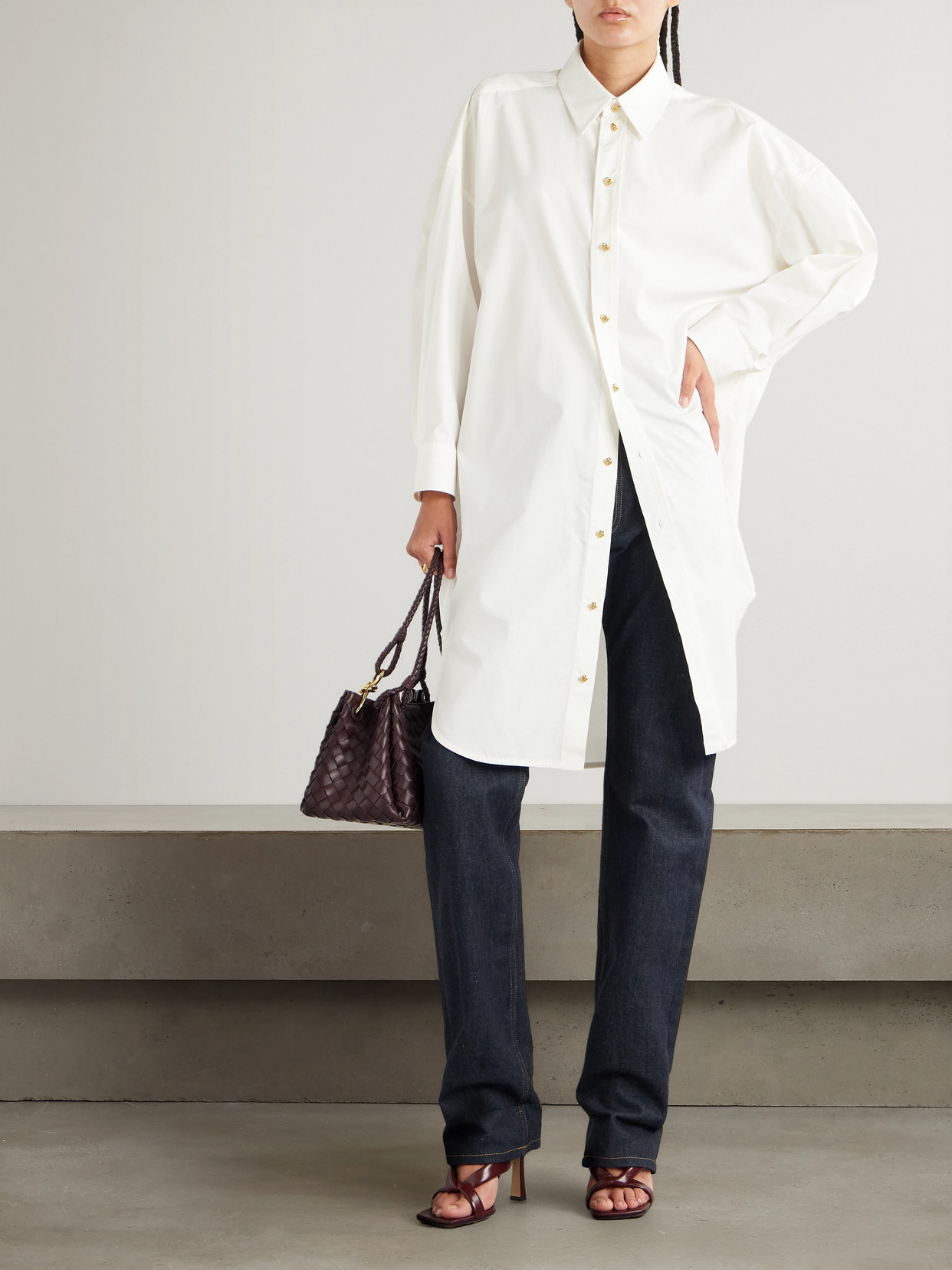 Cotton-Blend Poplin Tunic