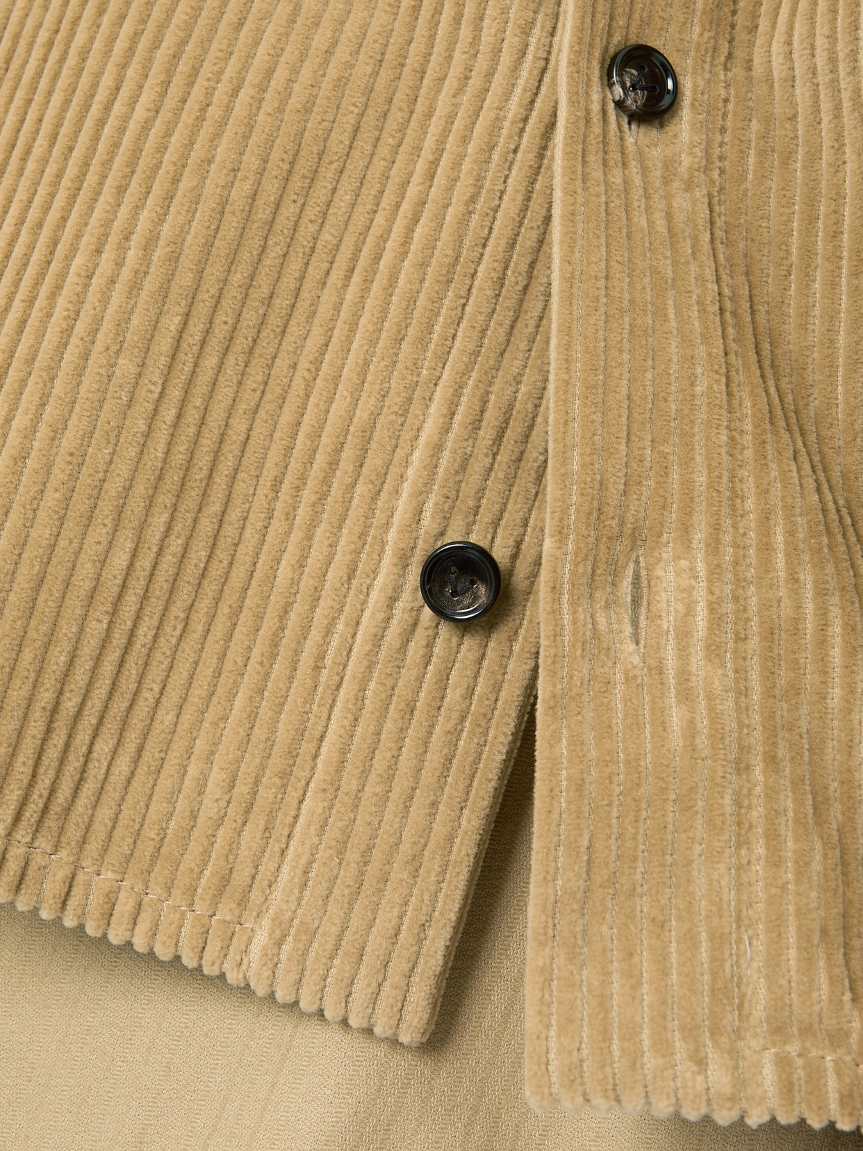 Leather-Trimmed Cotton-Corduroy Shirt