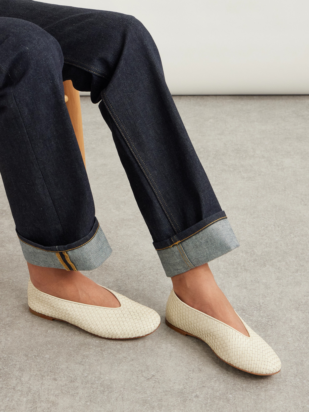 Rosa Intrecciato Ballet Flats