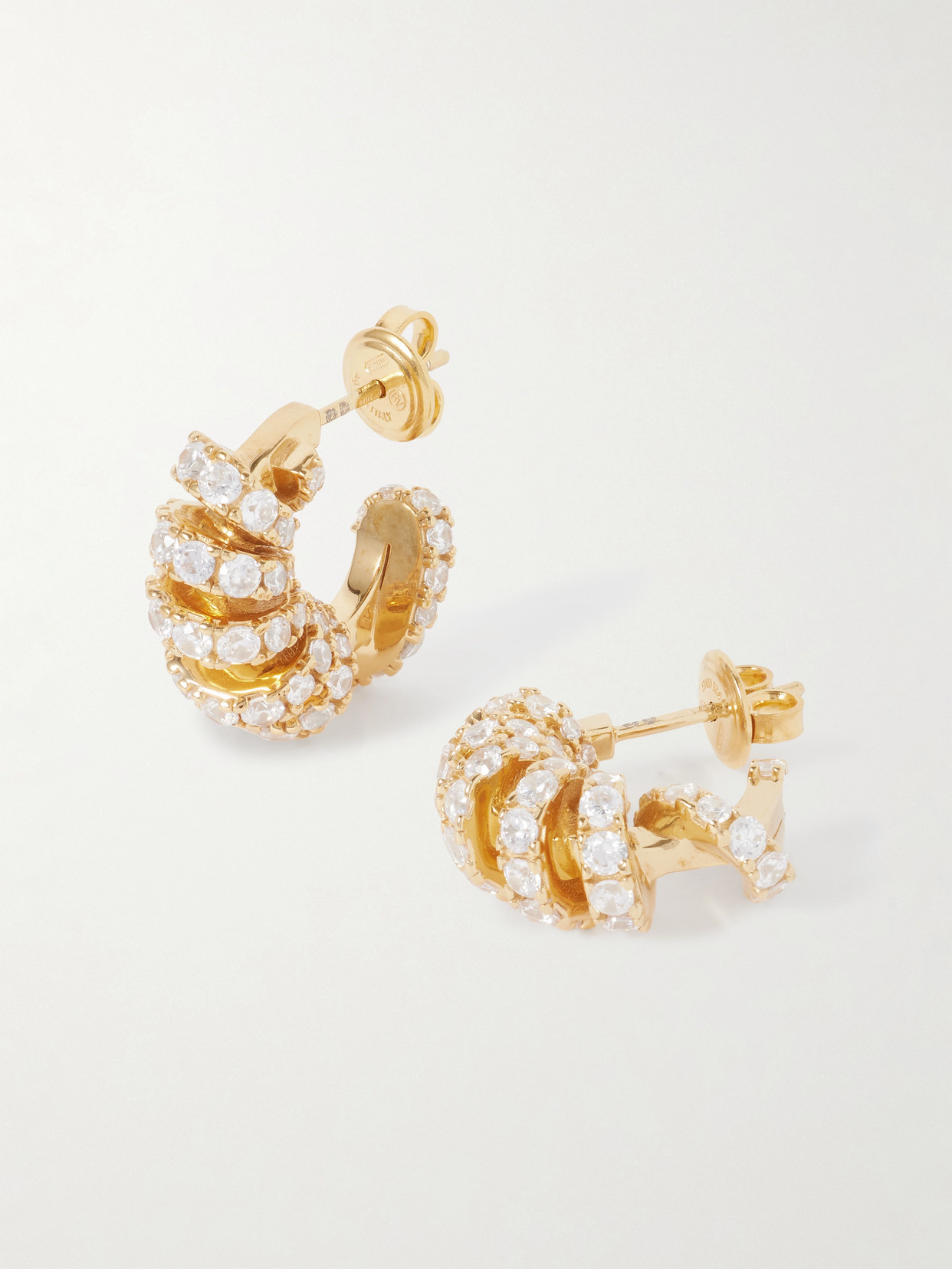 Bottega Veneta Gold-plated Crystal Earrings