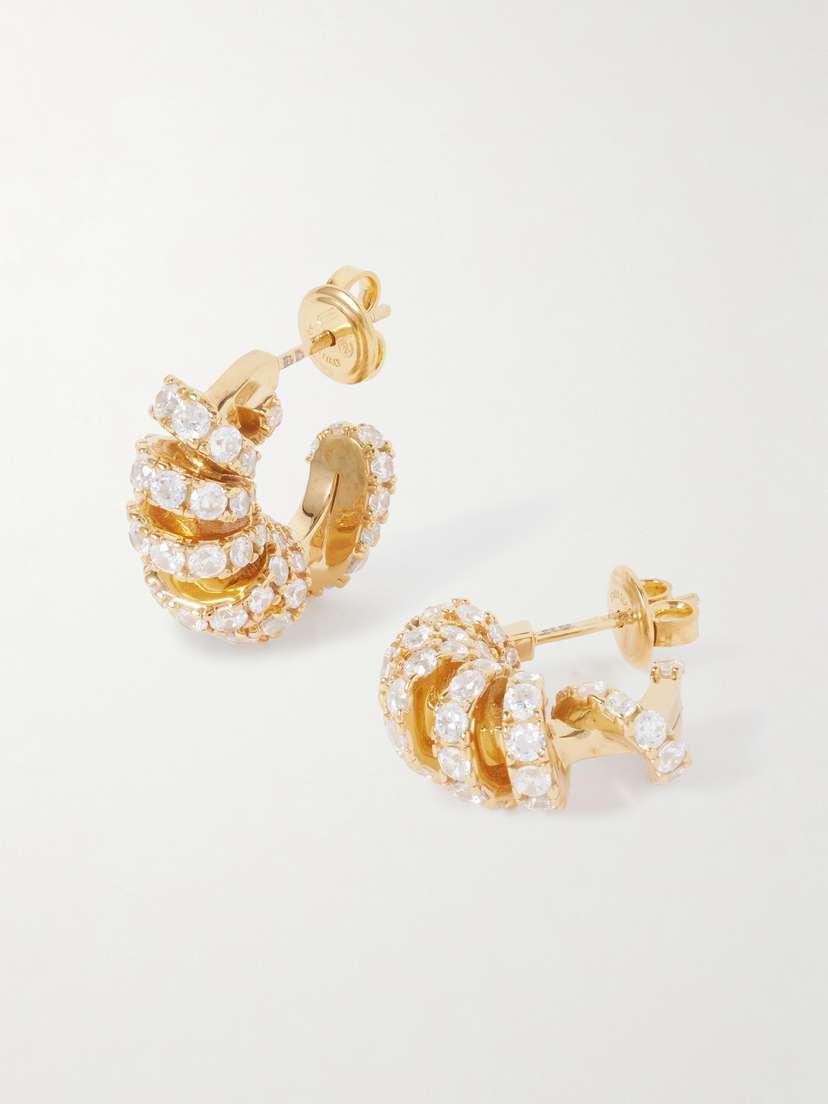 Bottega Veneta plated Crystal Earrings