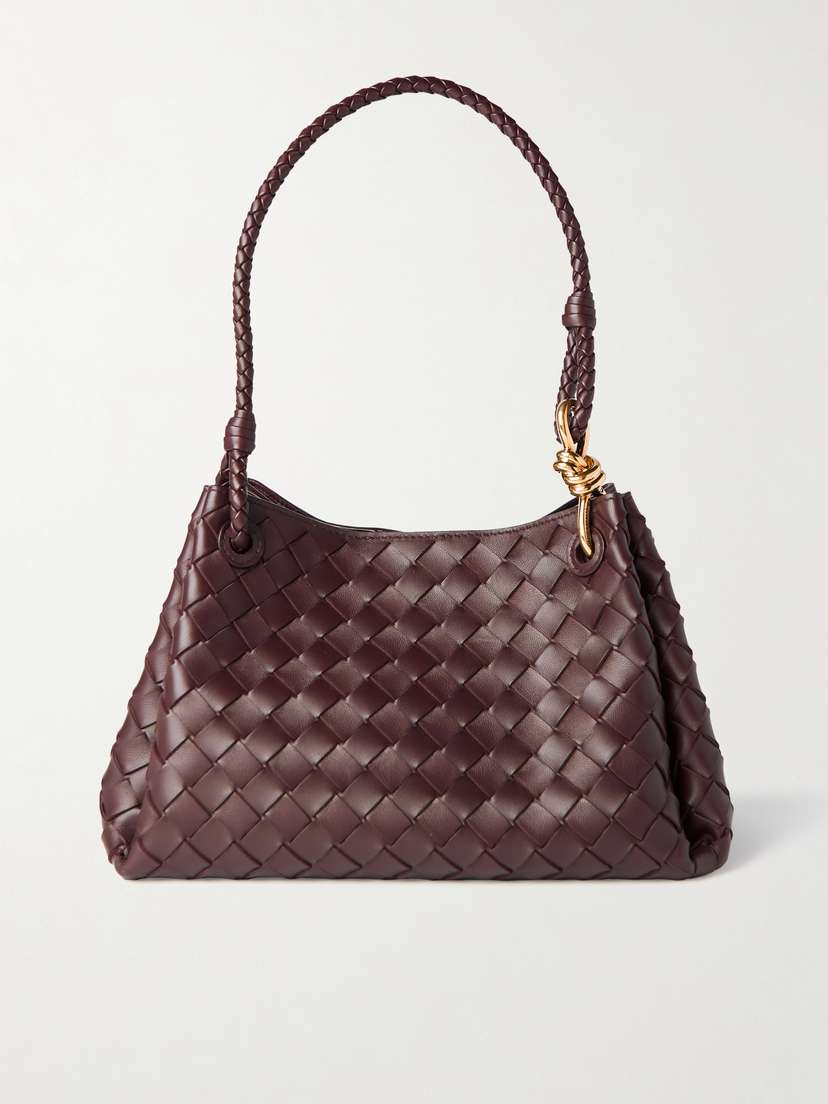 Bottega Veneta Parachute Medium Intrecciato Leather Shoulder Bag