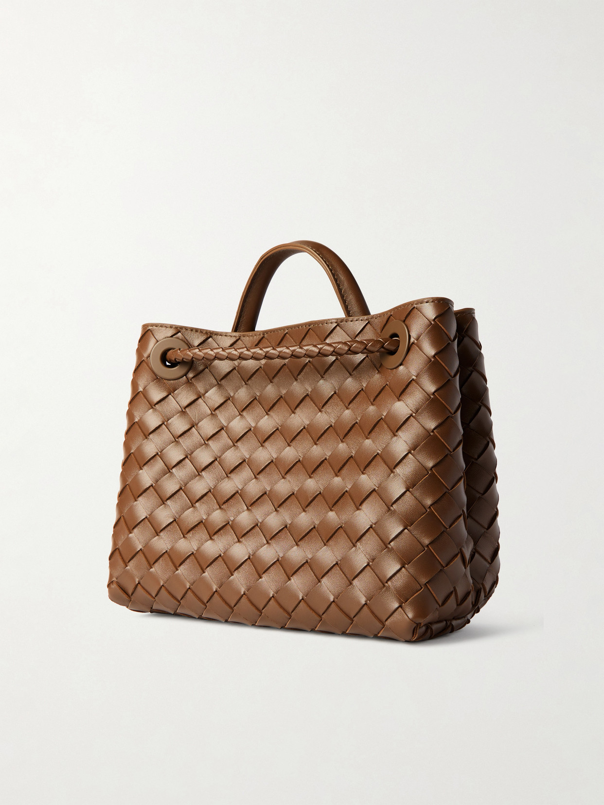 Andiamo Small Intrecciato Leather Tote