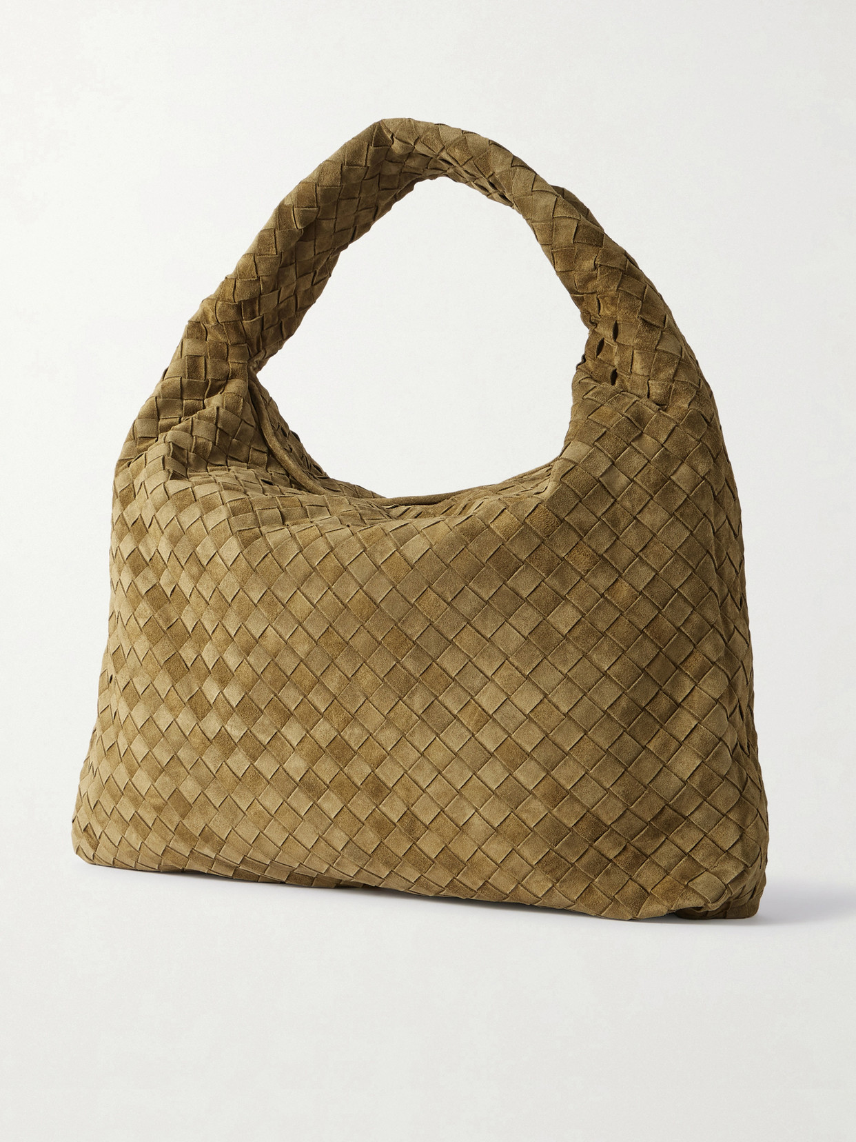 Hop Large Intrecciato Suede Tote