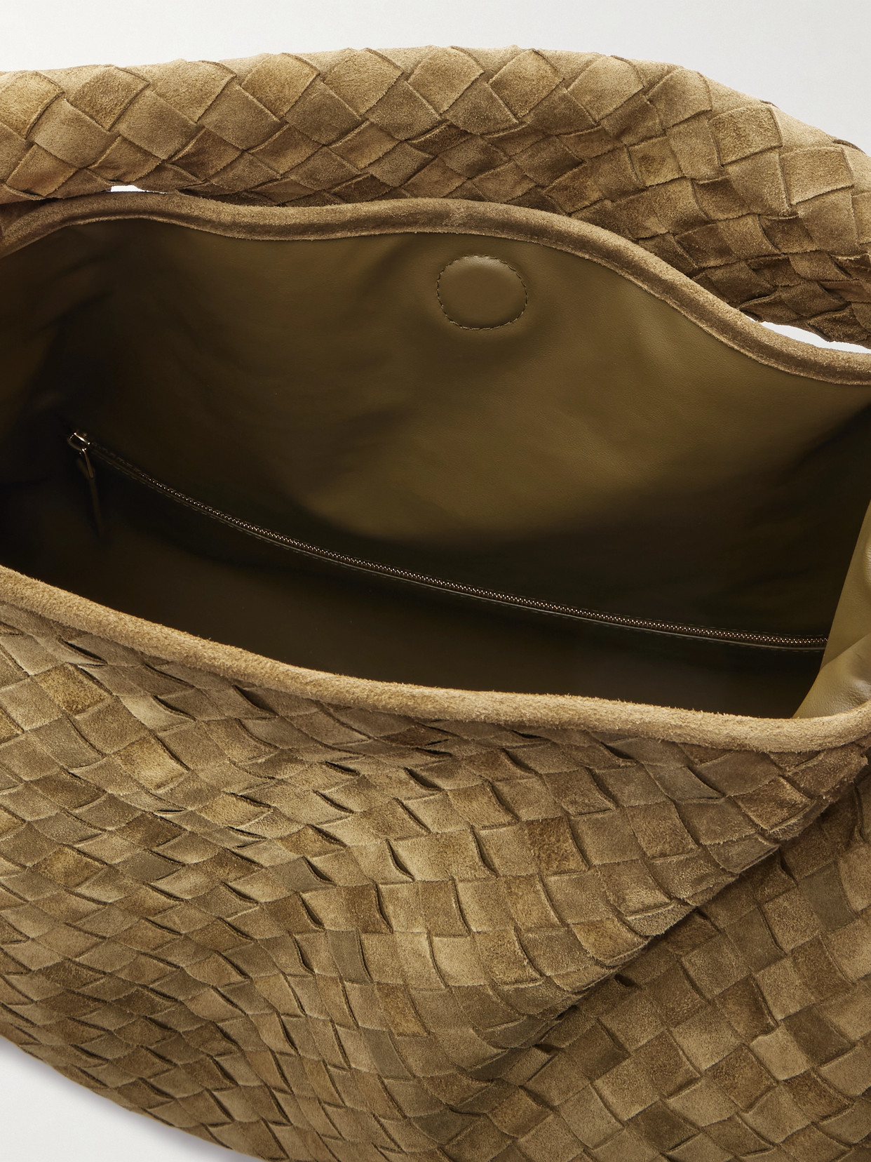 Hop Large Intrecciato Suede Tote