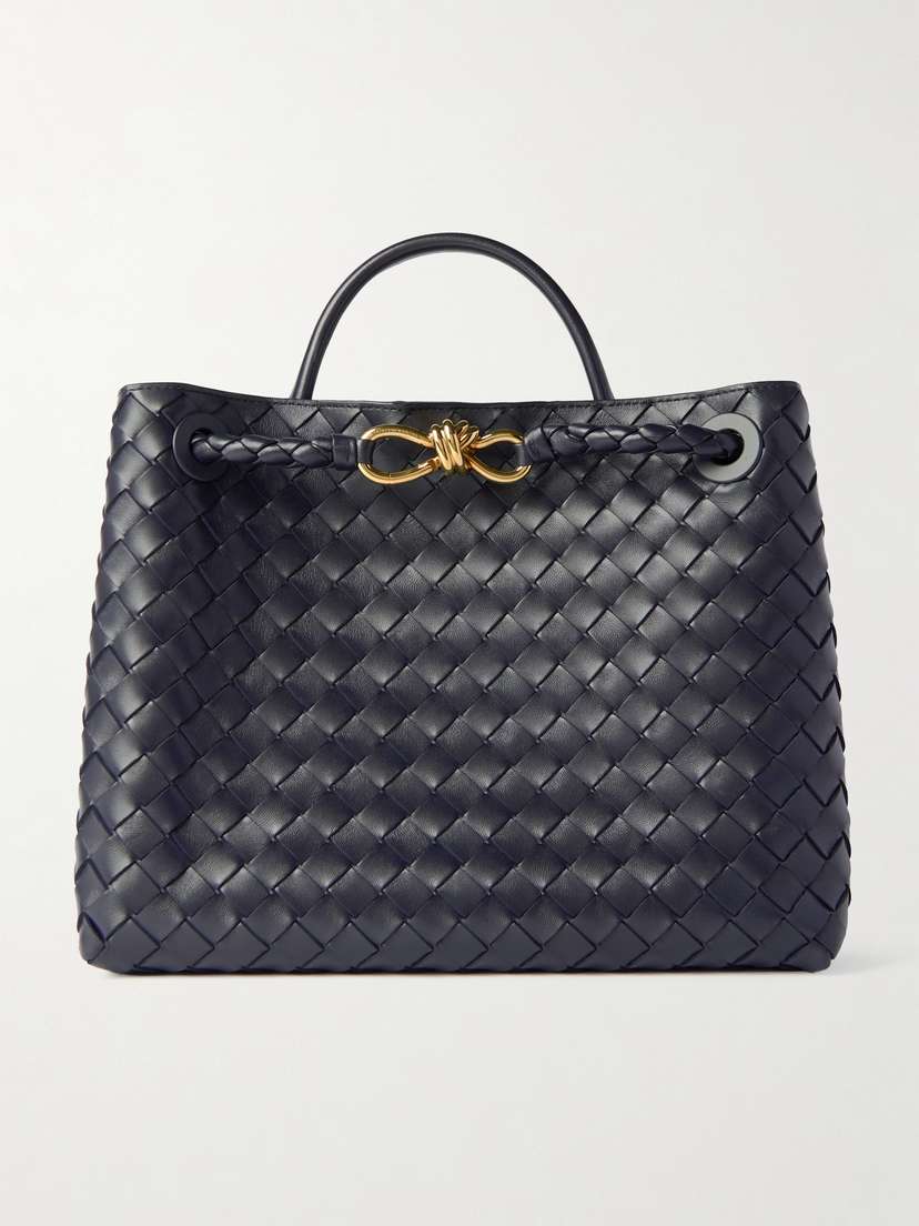 Bottega Veneta Andiamo Medium Intrecciato Leather Tote