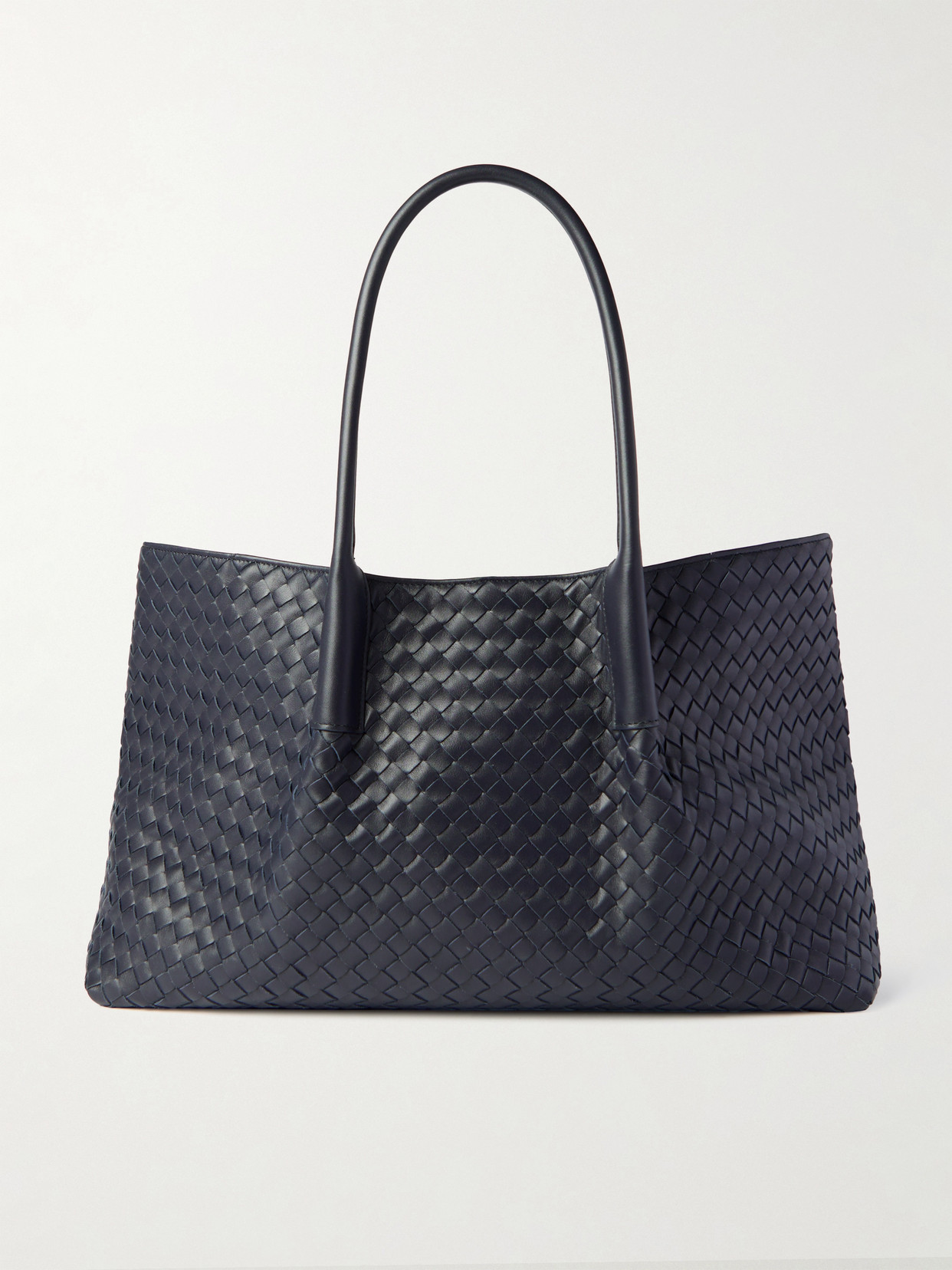 Bottega Veneta Pinacoteca Reversible Intrecciato Leather Tote In Blue