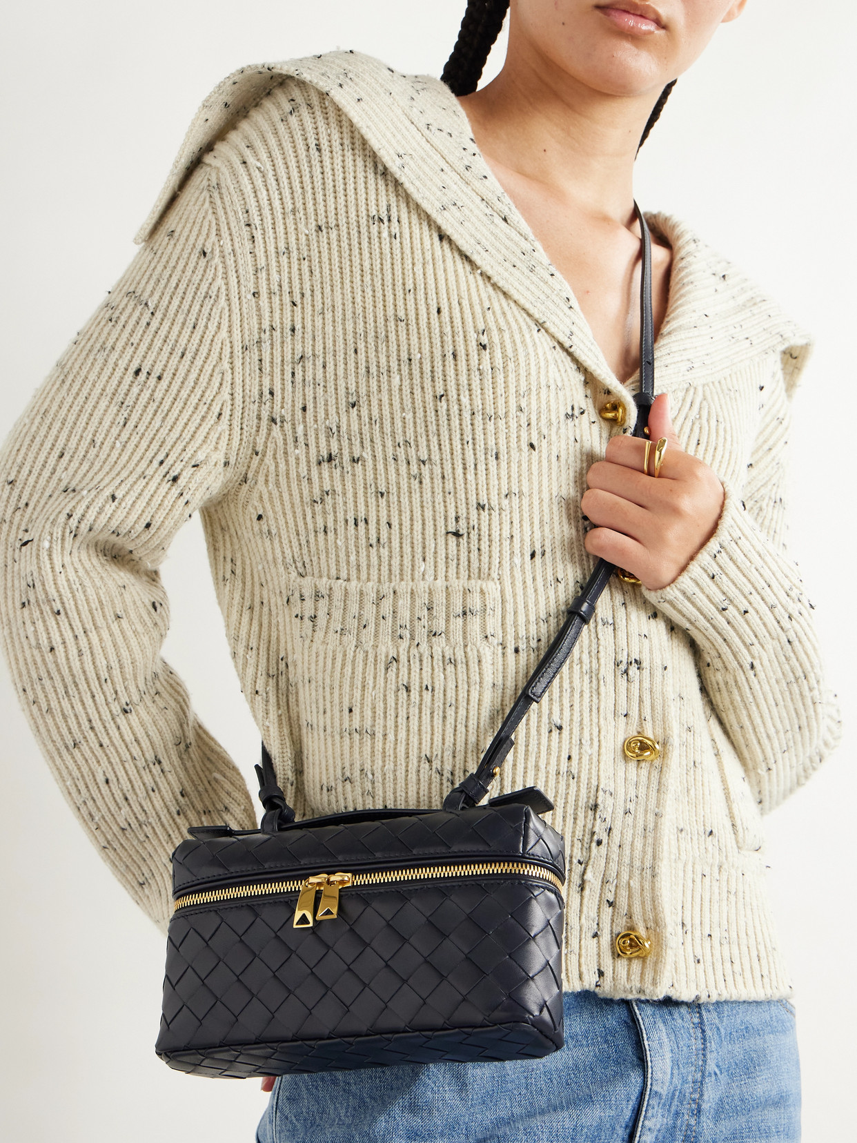 Bang Bang Intrecciato Leather Tote