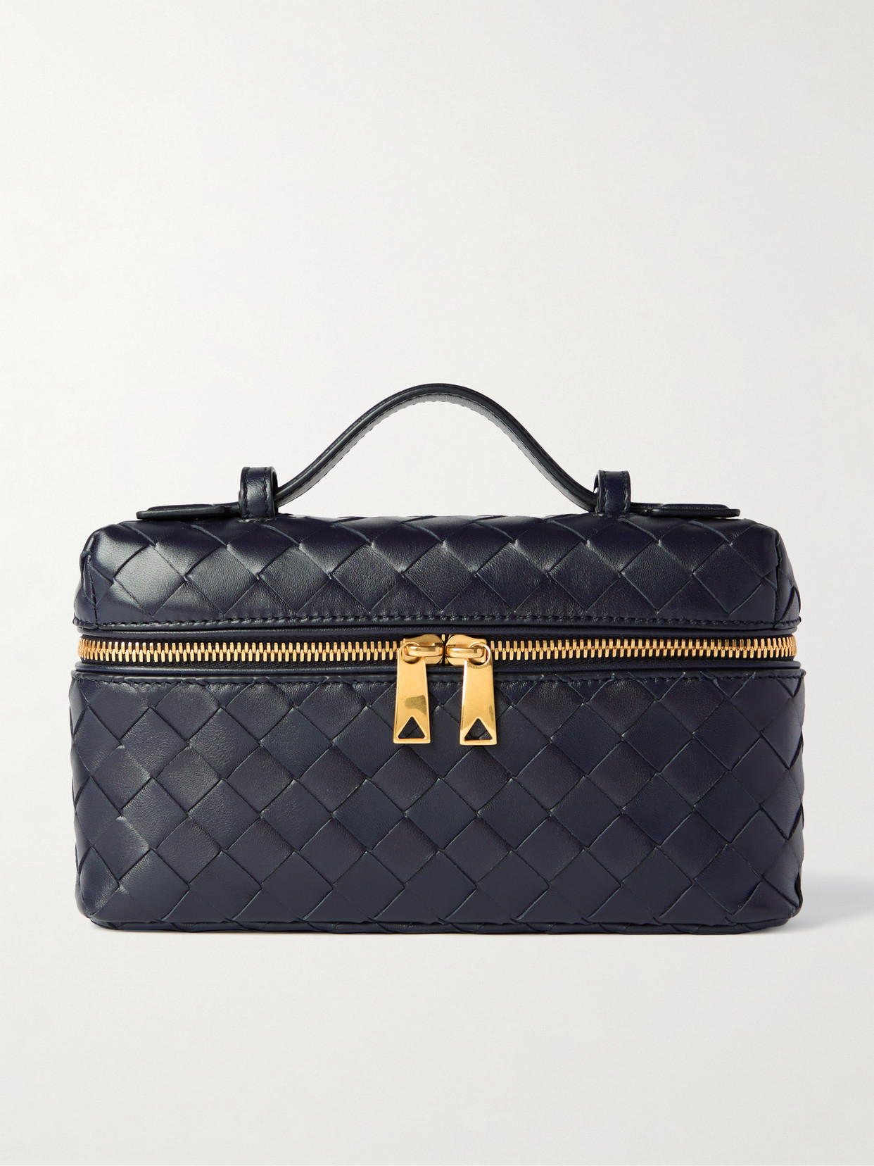 Bottega Veneta Bang Bang Vanity Intrecciato Leather Tote In Blue