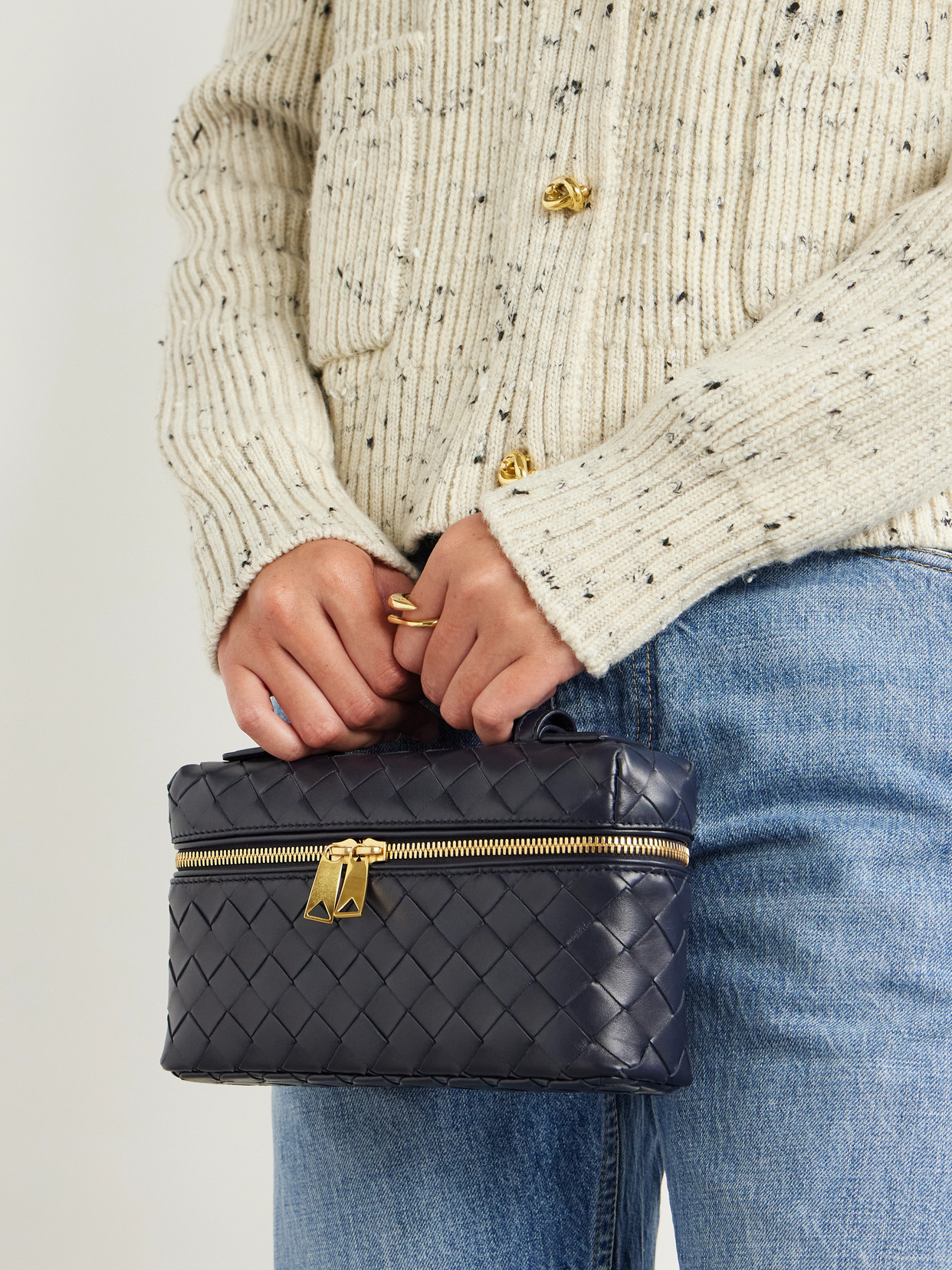 Bang Bang Intrecciato Leather Tote