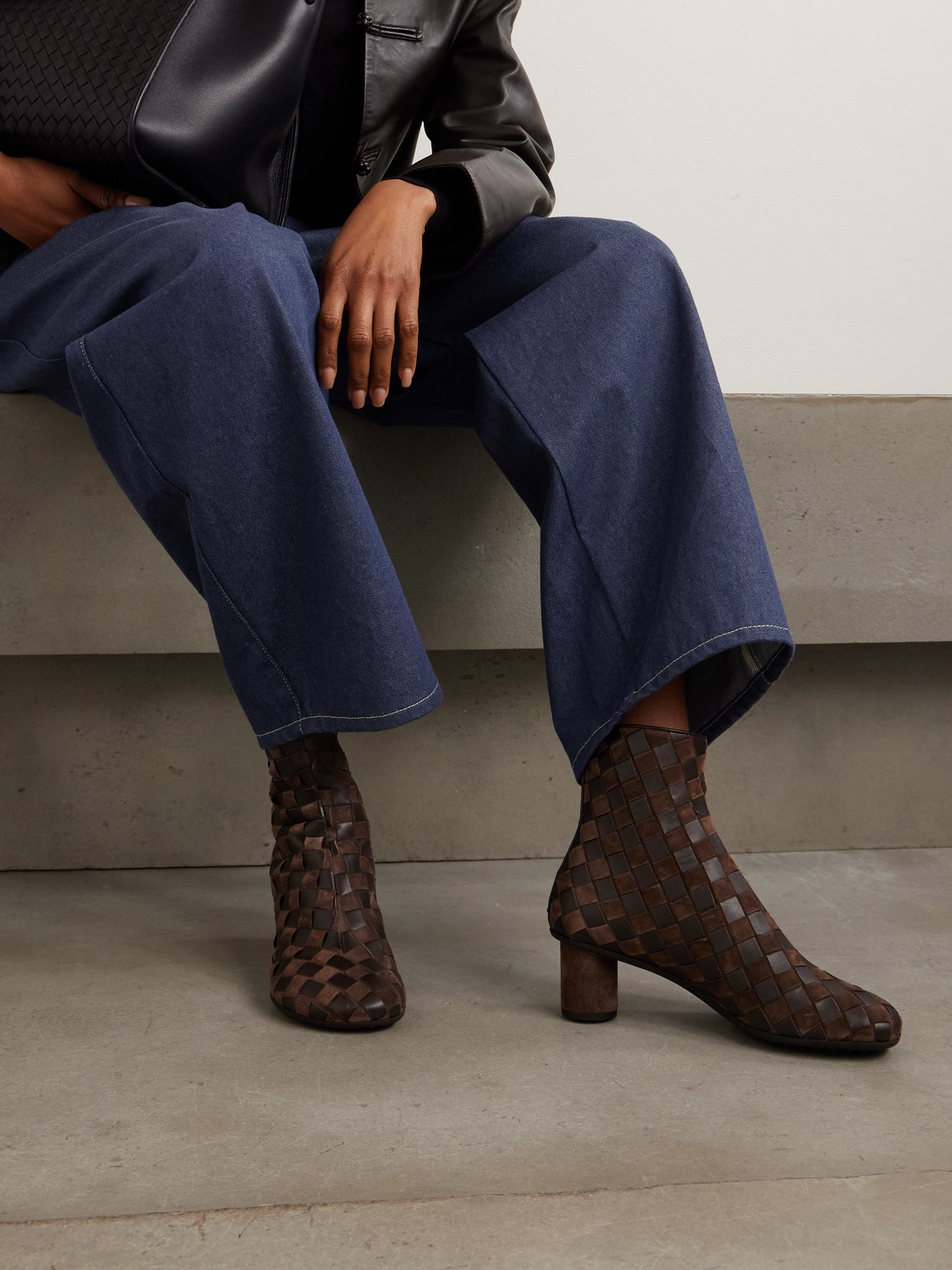 Atomic Intrecciato Ankle Boots