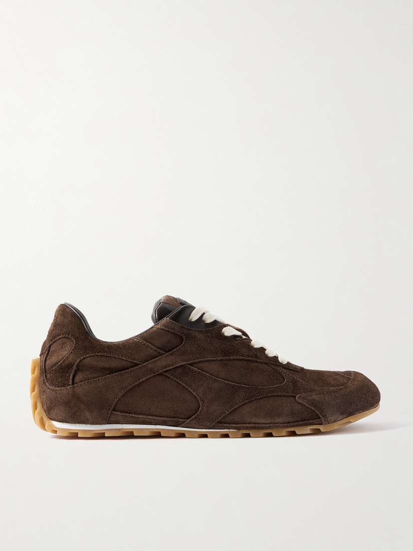 Bottega Veneta Orbit Flash Leather-trimmed Suede Sneakers