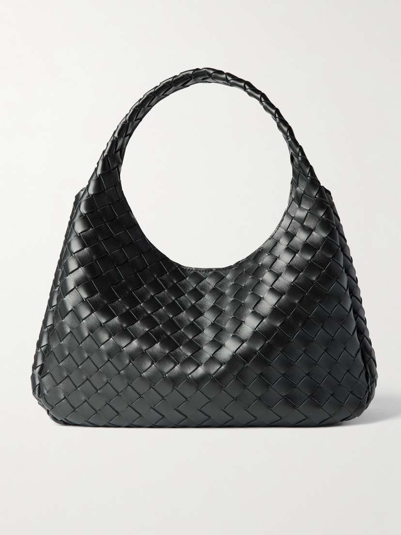 Bottega Veneta Campana Intrecciato Leather Shoulder Bag